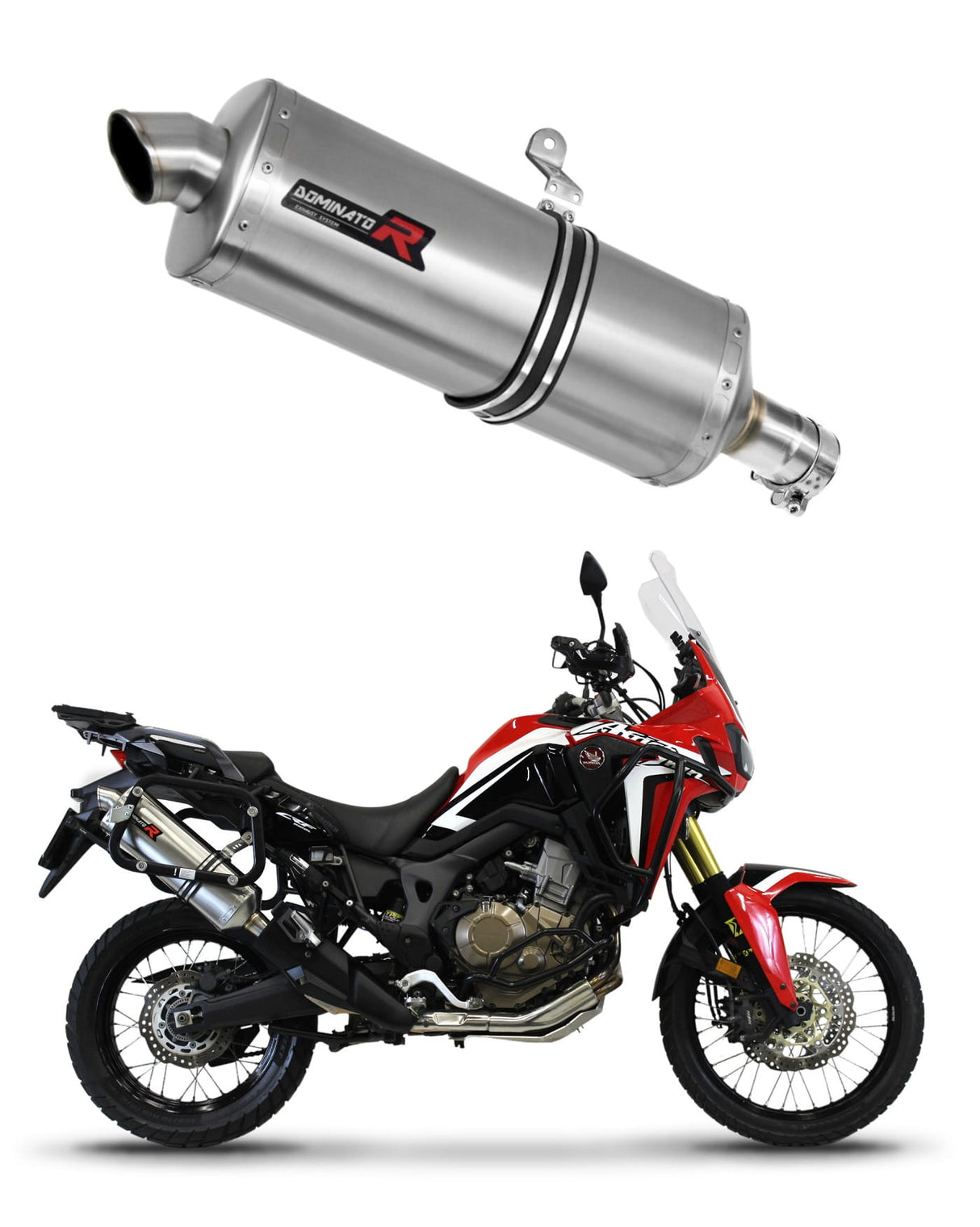 Honda CRF 1000L Africa Twin 2016 - 2019 Exhaust Silencer Muffler P7 + dB killer medium 20 m.