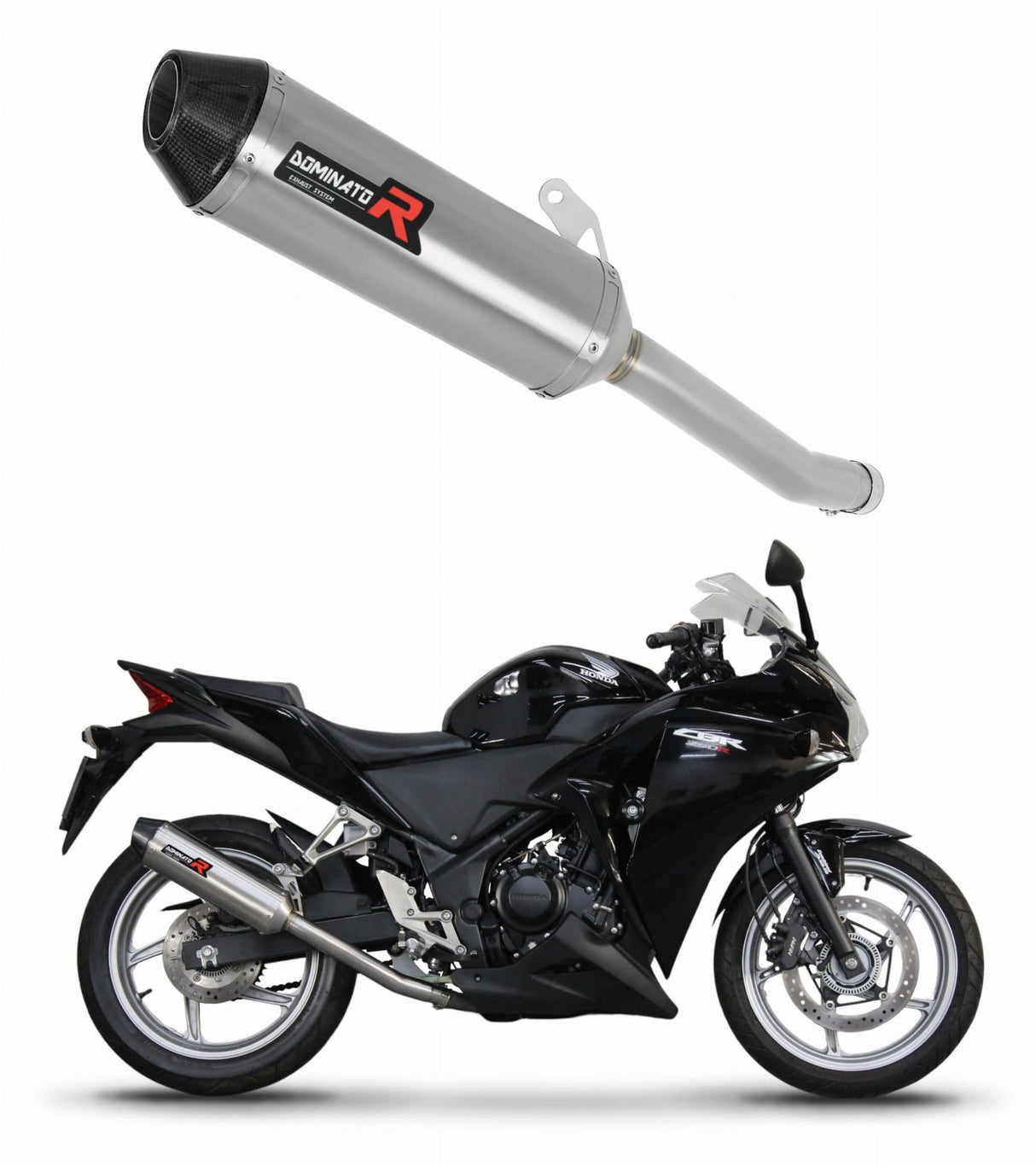 Honda CBR 250 R 2011 - 2013 Exhaust Silencer Muffler HP3 + dB killer medium 20 m.