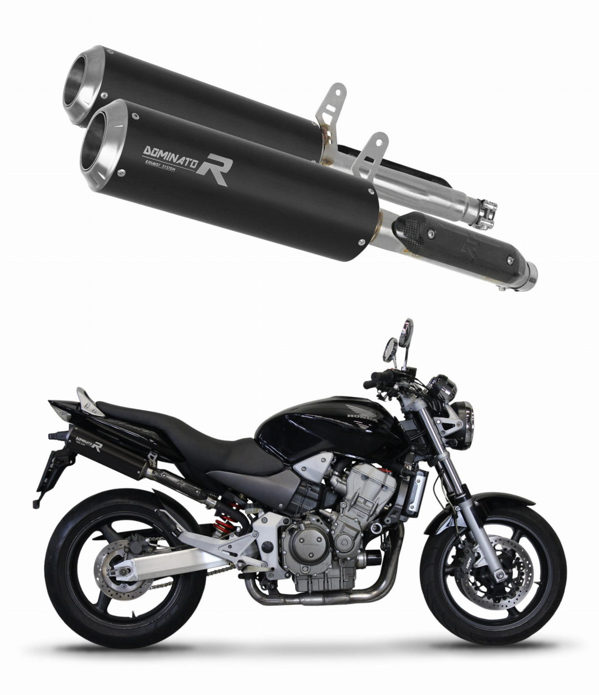 Honda CB 900F HORNET 2002 - 2007 Exhaust Silencer Muffler GP BLACK + dB killer medium 20 m.