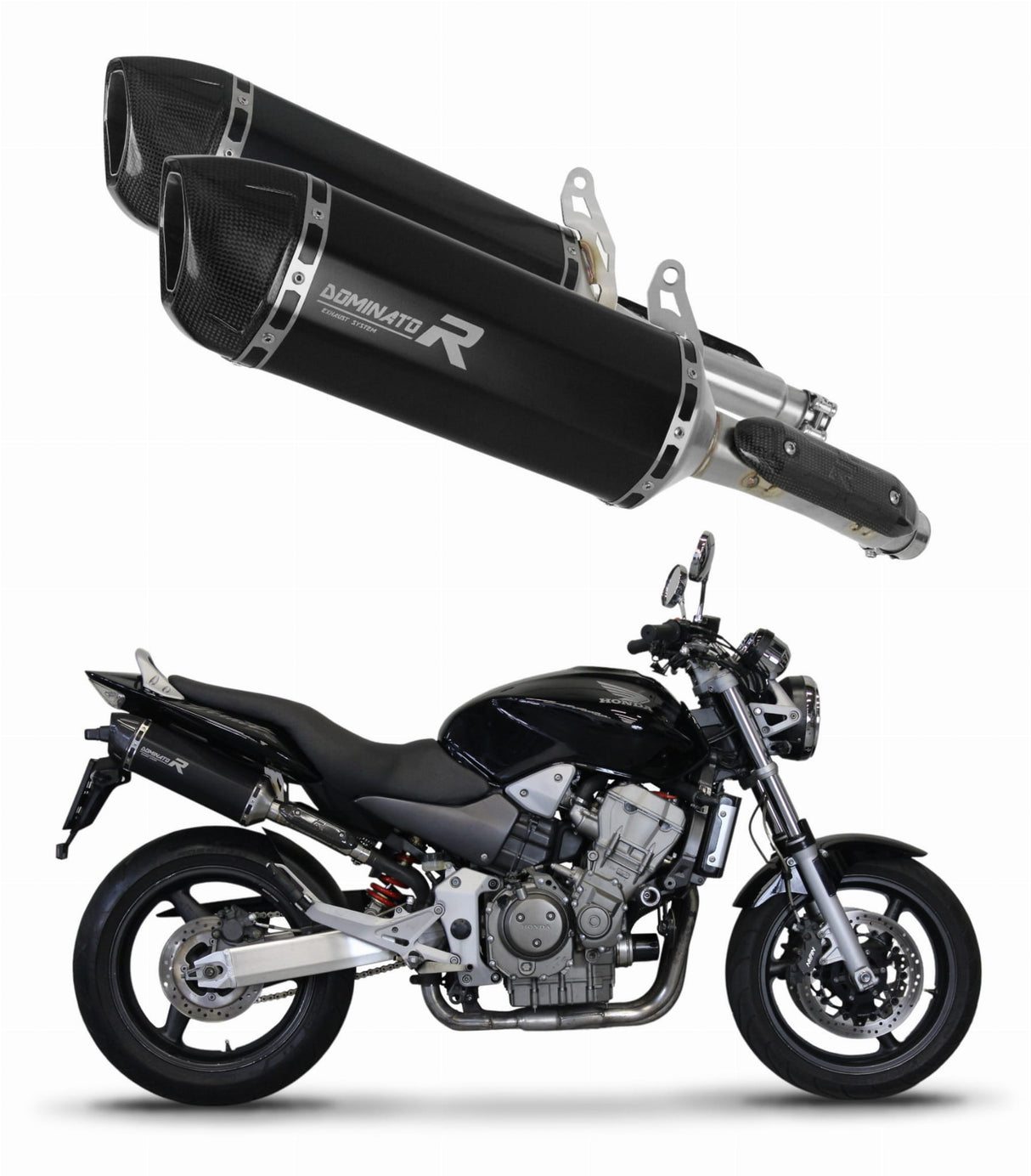 Honda CB 900F HORNET 2002 - 2007 Exhaust Silencer Muffler HP1 BLACK + dB killer medium 20 m.