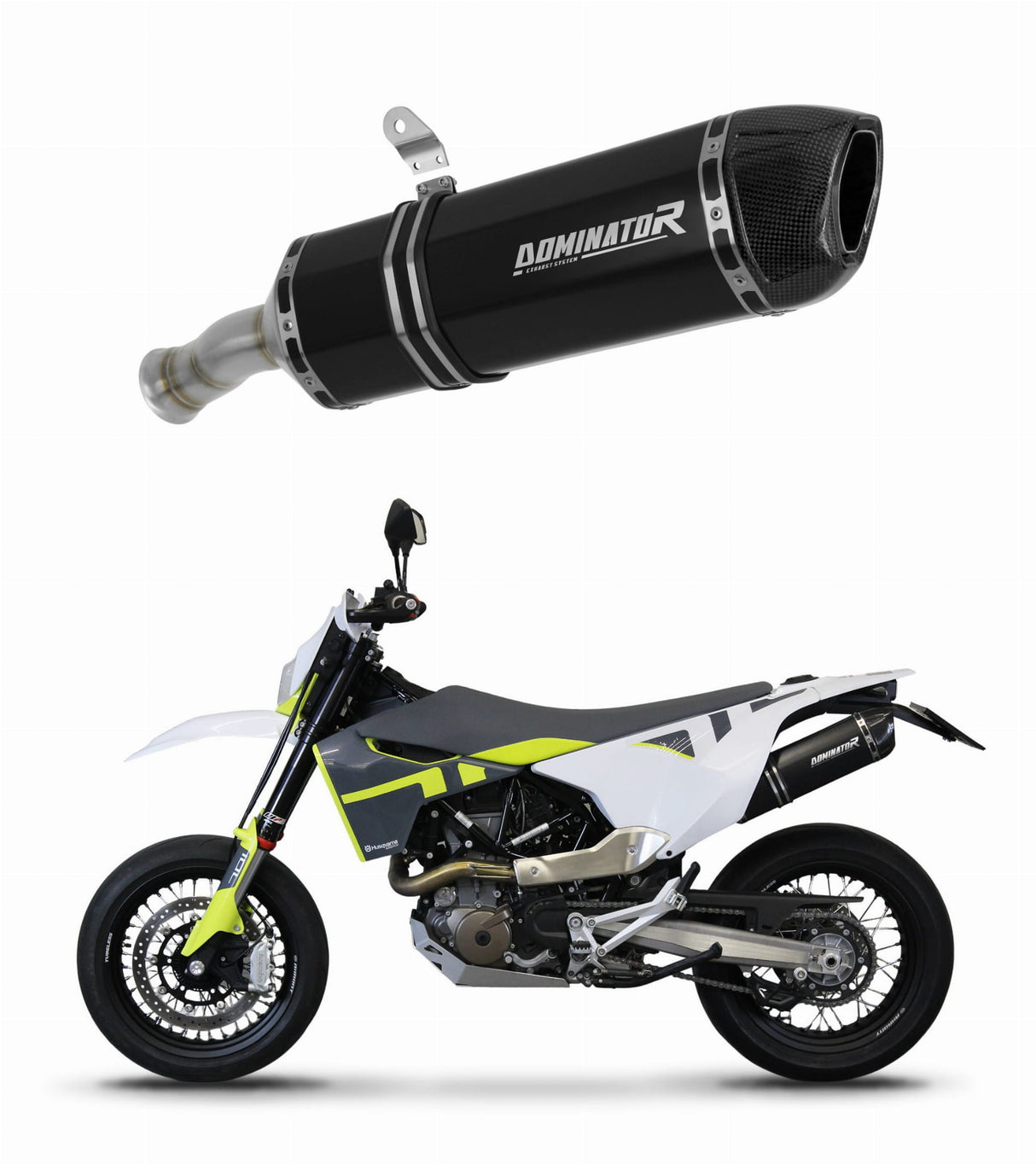 Husqvarna 701 ENDURO 2021 - 2023 Exhaust Silencer Muffler HP1 BLACK + dB killer 20 m.