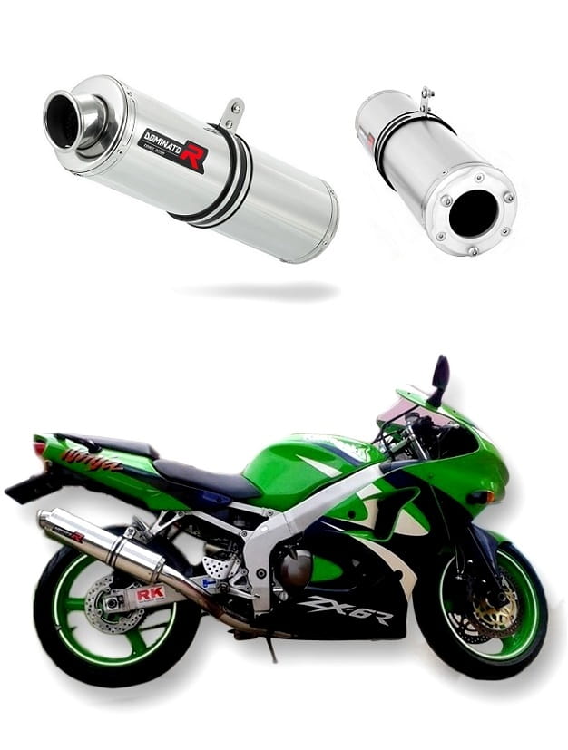 Kawasaki ZX6R 1998 - 2002 Exhaust Silencer Muffler ST + dB killer medium 19 m.