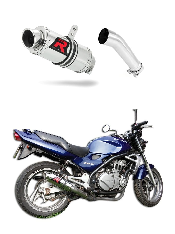 Kawasaki ER 5 500 1996 - 2006 Exhaust Silencer Muffler GP1 + dB killer medium 19 m.