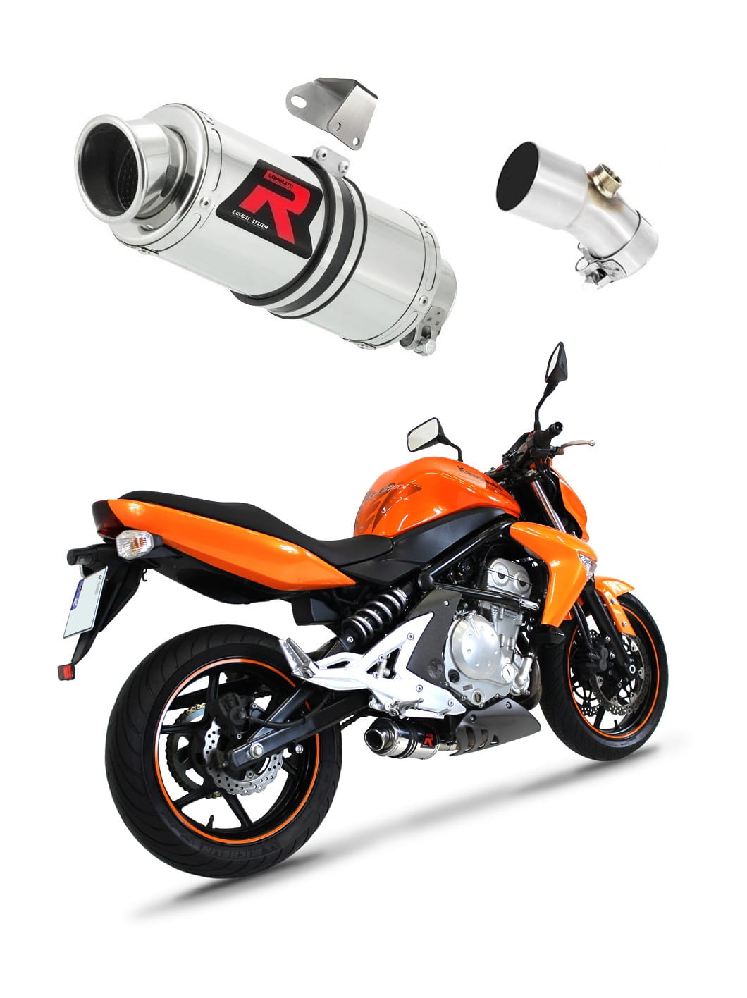 Kawasaki ER - 6 N / F 650 2006 - 2008 Exhaust Silencer Muffler GP1 + dB killer medium 20 m.