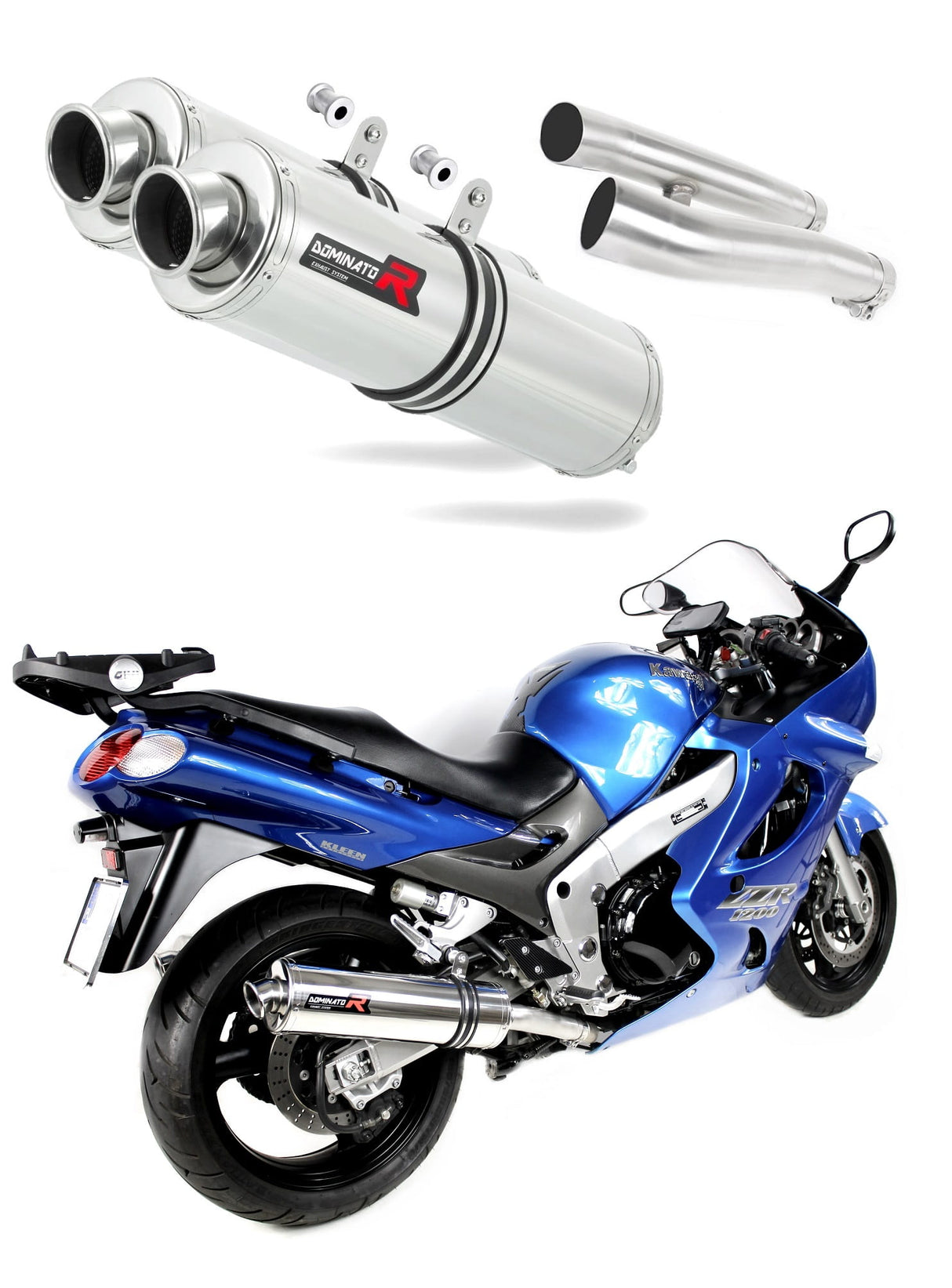 Kawasaki ZZR 1200 2002 - 2005 Exhaust Silencer Muffler ST + dB killer medium 20 m.
