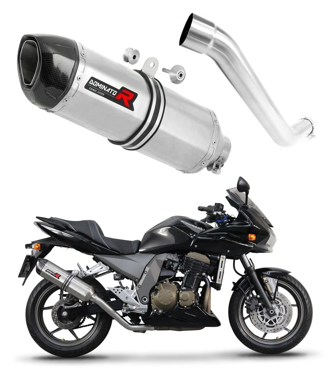 Kawasaki Z750 2004 - 2006 Exhaust Silencer Muffler HP1 + dB killer medium 20 m.
