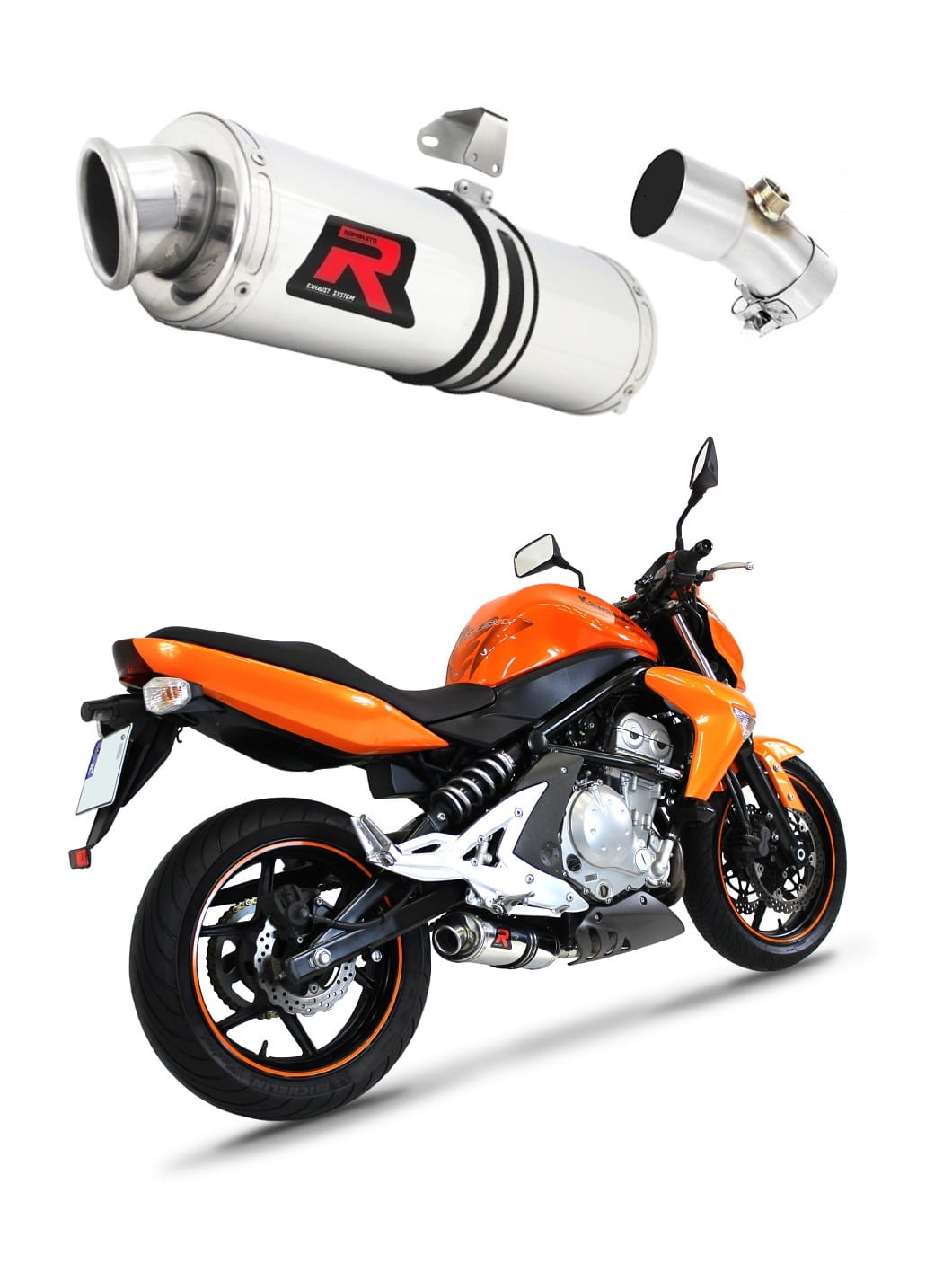 Kawasaki ER - 6 N / F 650 2009 - 2011 Exhaust Silencer Muffler OV + dB killer medium 20 m.
