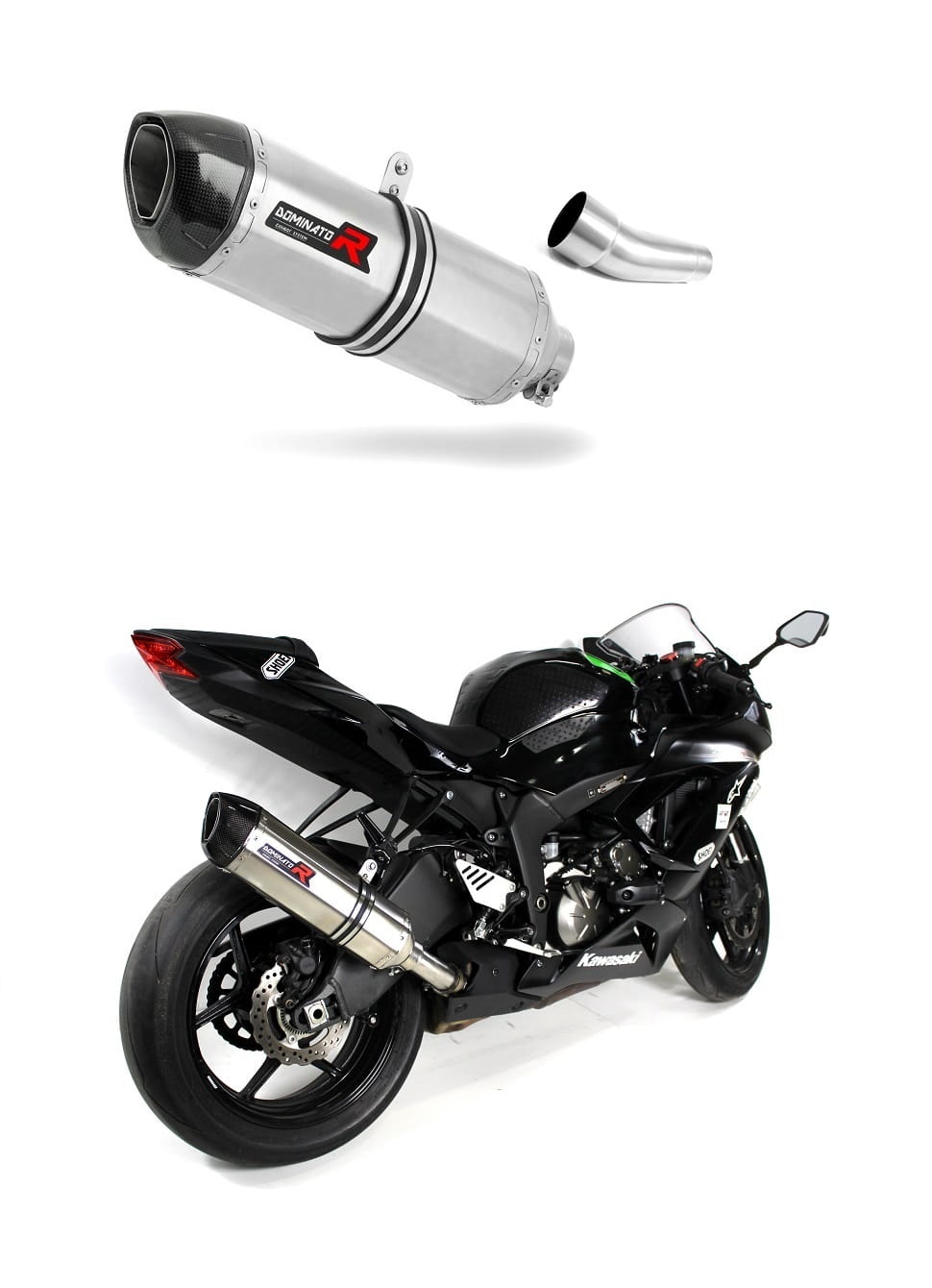 Kawasaki ZX6R 636 2009 - 2024 Exhaust Silencer Muffler HP1 + dB killer medium 20 m.