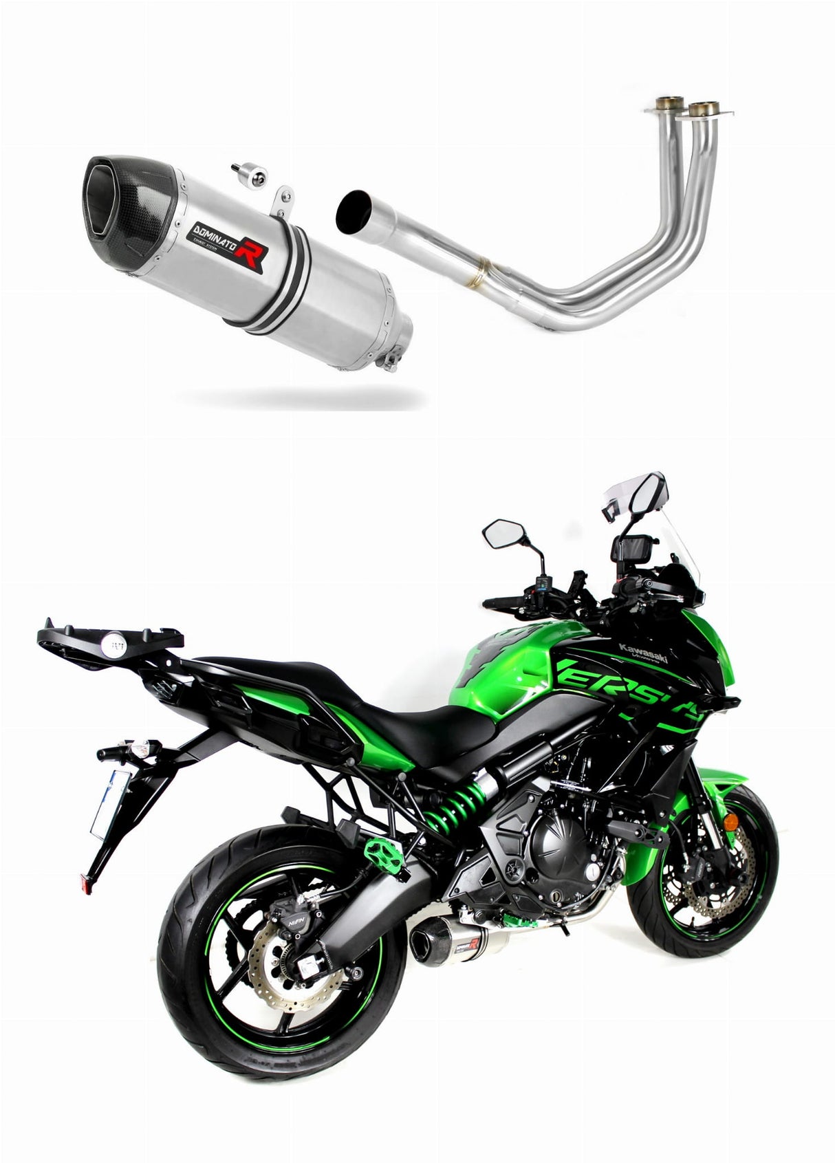 Kawasaki VERSYS 650 2015 - 2020 Full Exhaust System Collector Silencer HP1 + dB killer medium 20 m.