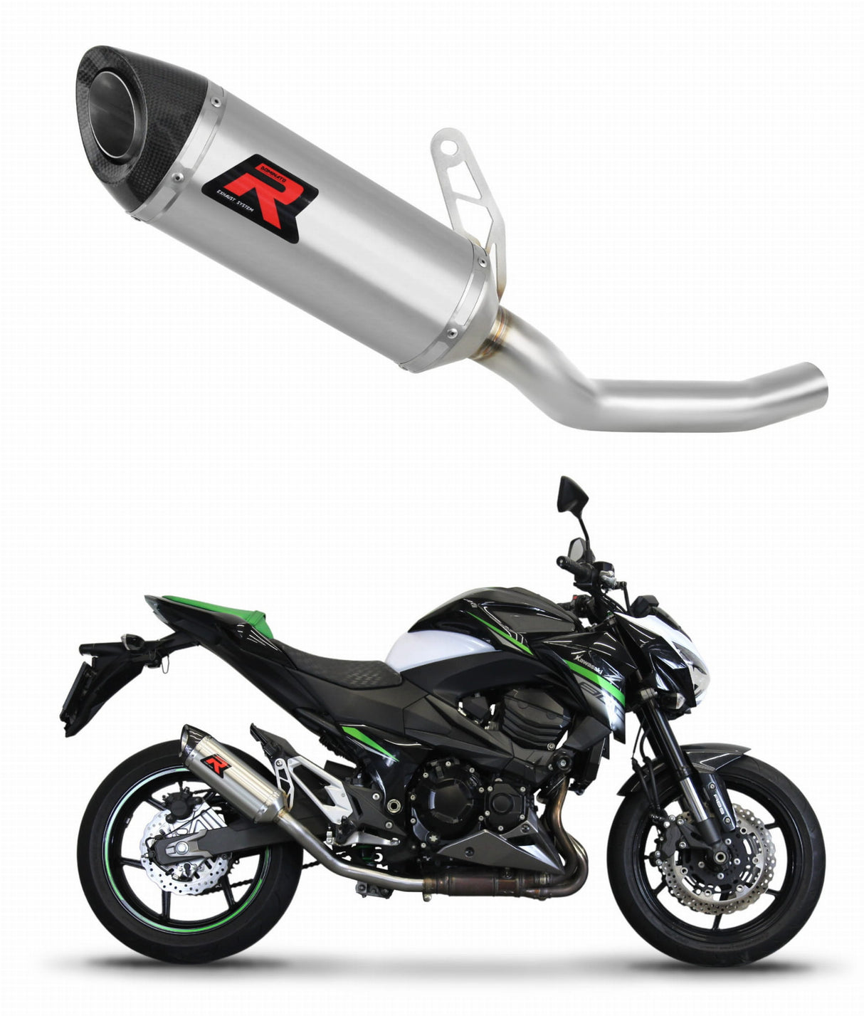 Kawasaki Z800 2013 - 2016 Exhaust Silencer Muffler HP8 + dB killer medium 20 m.