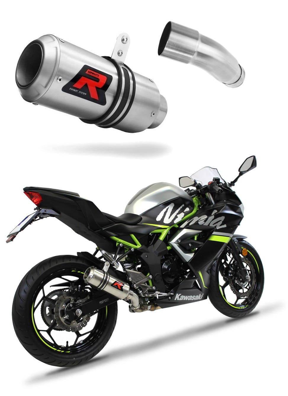 Kawasaki NINJA 125 Z125 2019 - 2023 Exhaust Silencer Muffler GP + dB killer medium 20 m.