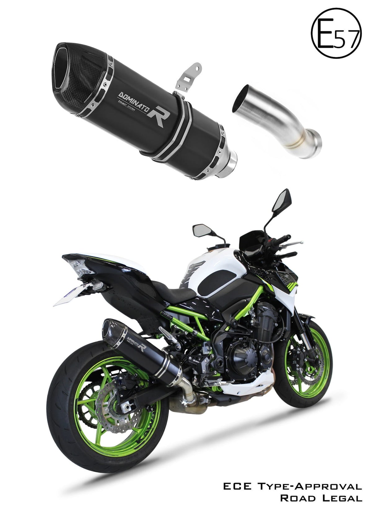 Kawasaki Z 900 2020 - 2024 EU Approved Exhaust Silencer HP1 BLACK 20 m.