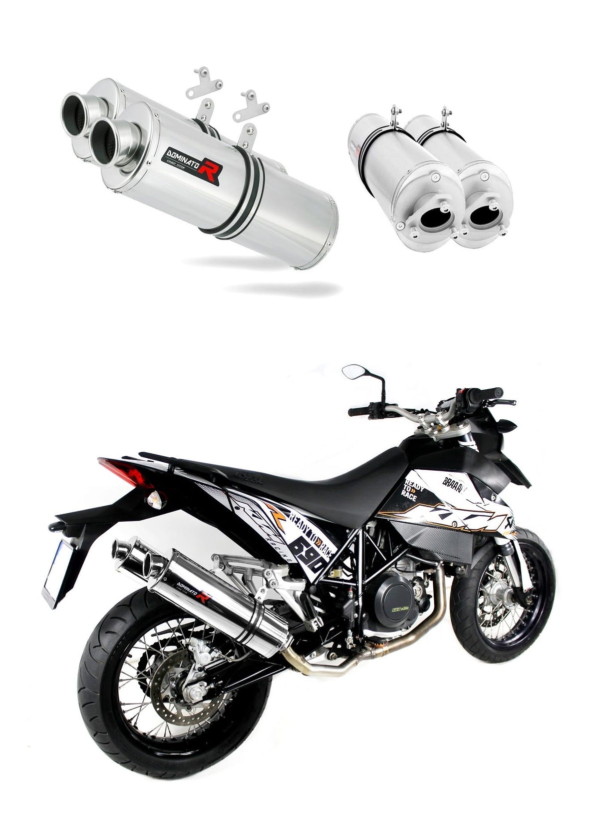 KTM 950 SM Supermoto R 2006 - 2008 Exhaust Silencer Muffler OV + dB killer medium 20 m.