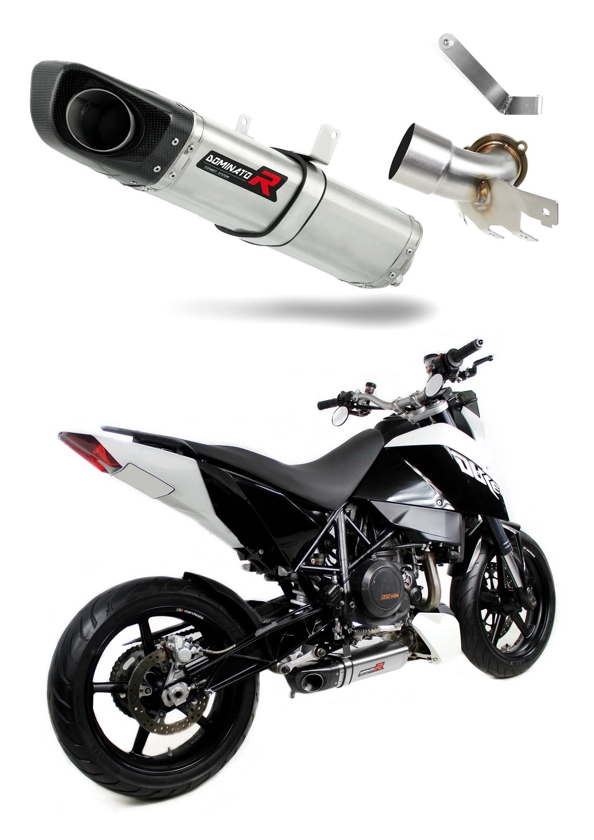 KTM 690 Duke 2008 - 2011 Exhaust Silencer Muffler HP4 + dB killer medium 20 m.