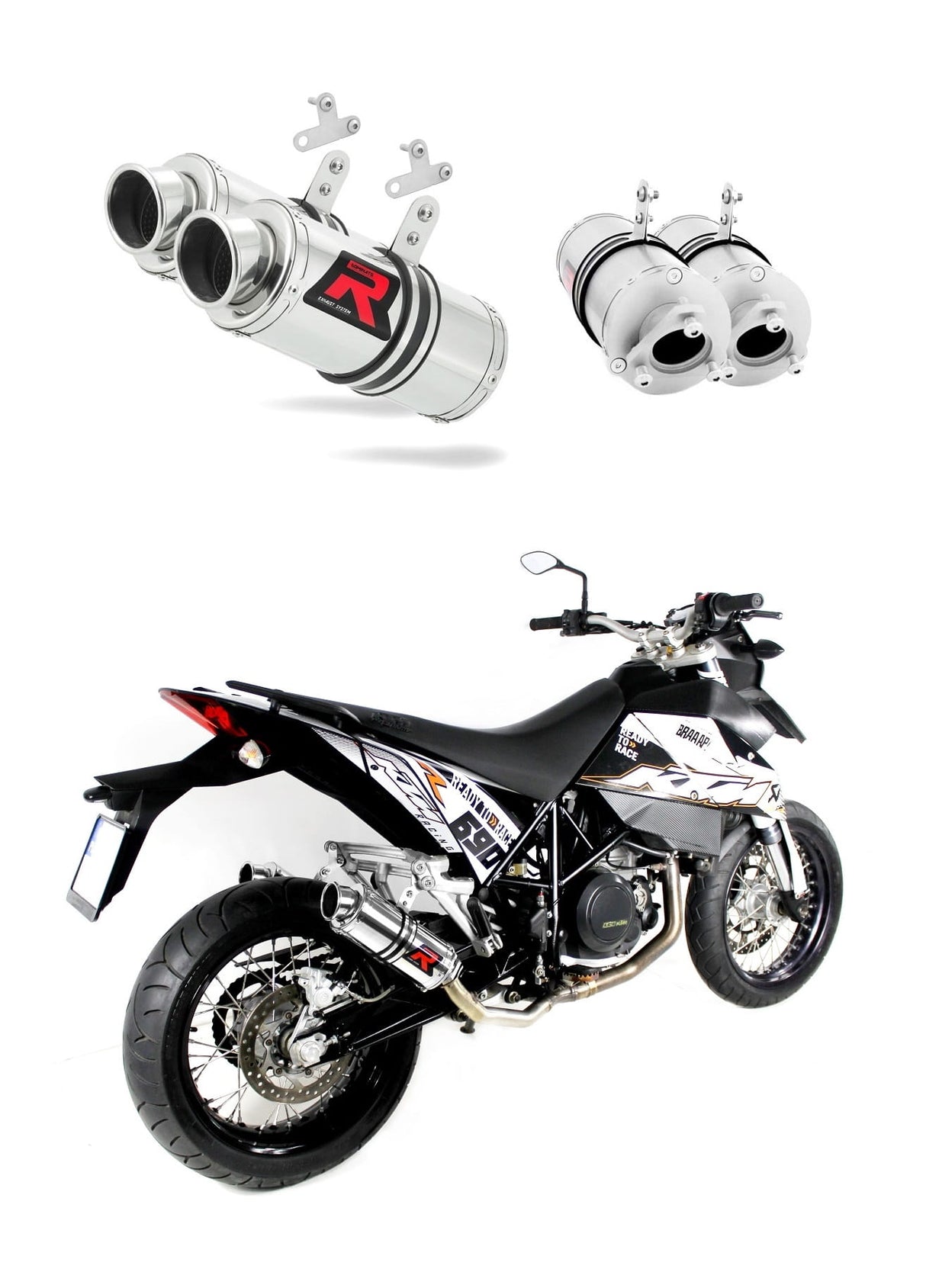 KTM 690 SM SUPERMOTO Exhaust Silencer Muffler GP1 + dB killer medium
