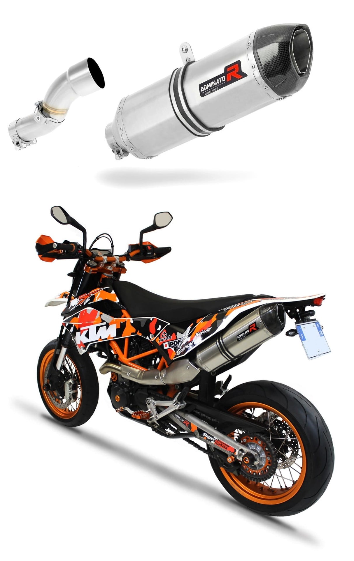 KTM 690 SMC R 2012 - 2017 Exhaust Silencer Muffler HP1 + dB killer medium 20 m.