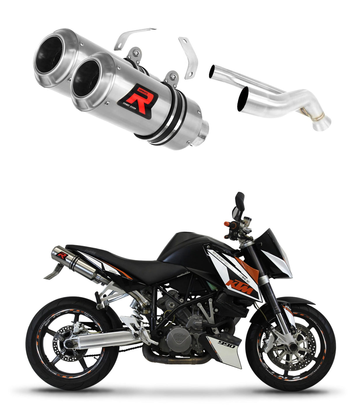 KTM 990 SUPER Duke 2005 - 2013 Exhaust Silencer Muffler GP + dB killer medium 20 m.