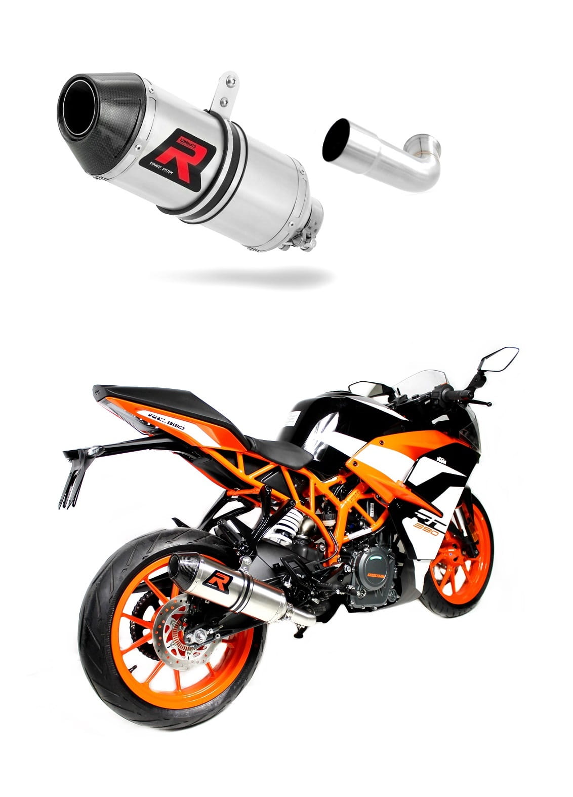 KTM RC 390 2017 - 2020 Exhaust Silencer Muffler HP3 + dB killer medium 20 m.