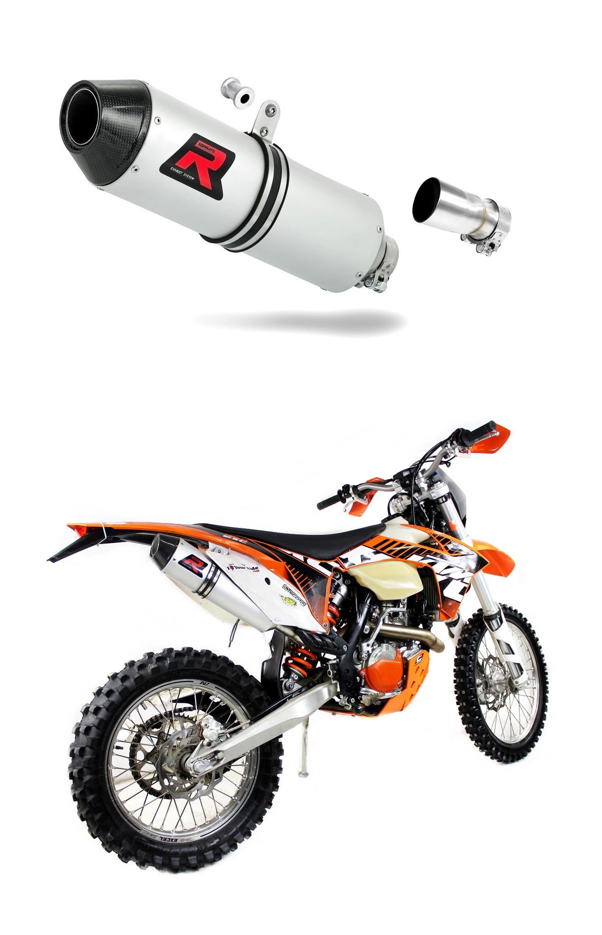 KTM EXC 450 2012 - 2016 Exhaust Silencer Muffler MX2 + dB killer medium 20 m.