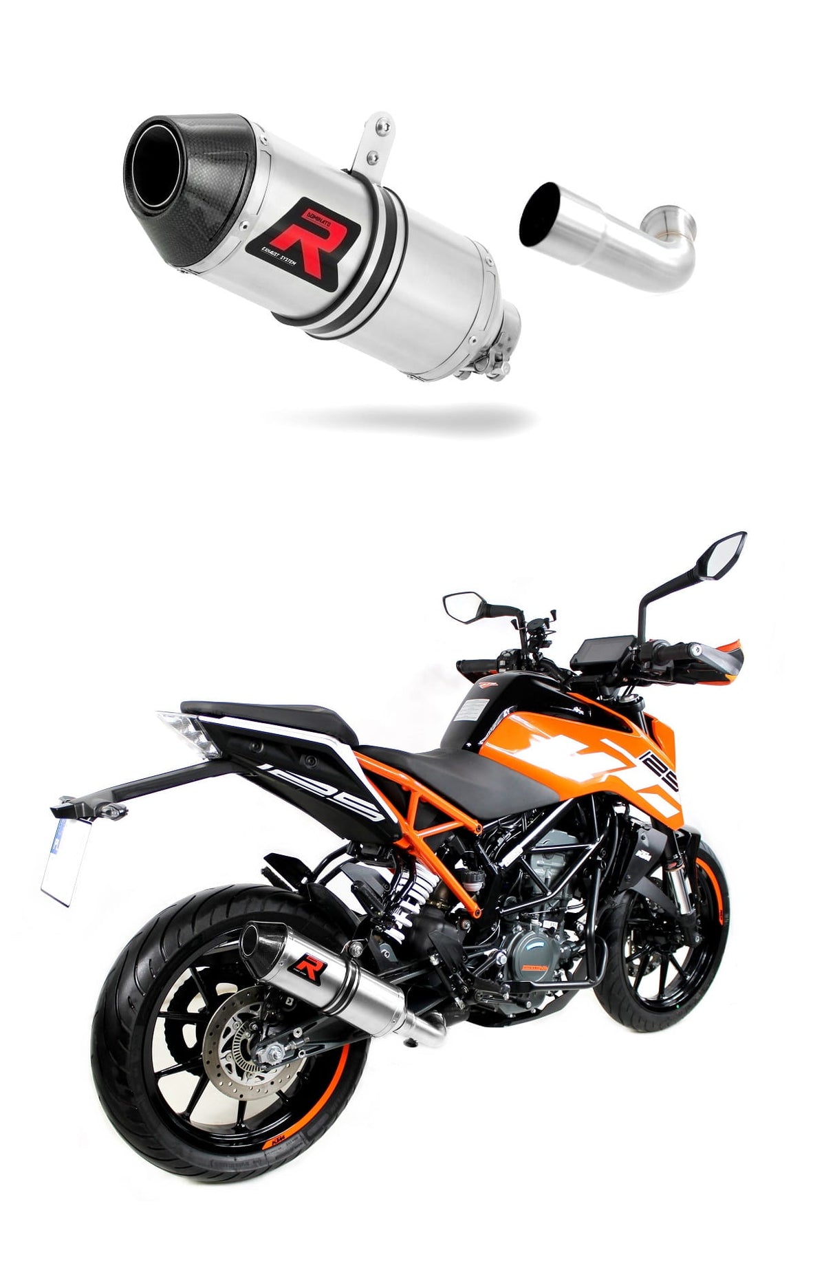 KTM 125 Duke 2017 - 2020 Exhaust Silencer Muffler HP3 + dB killer medium 20 m.