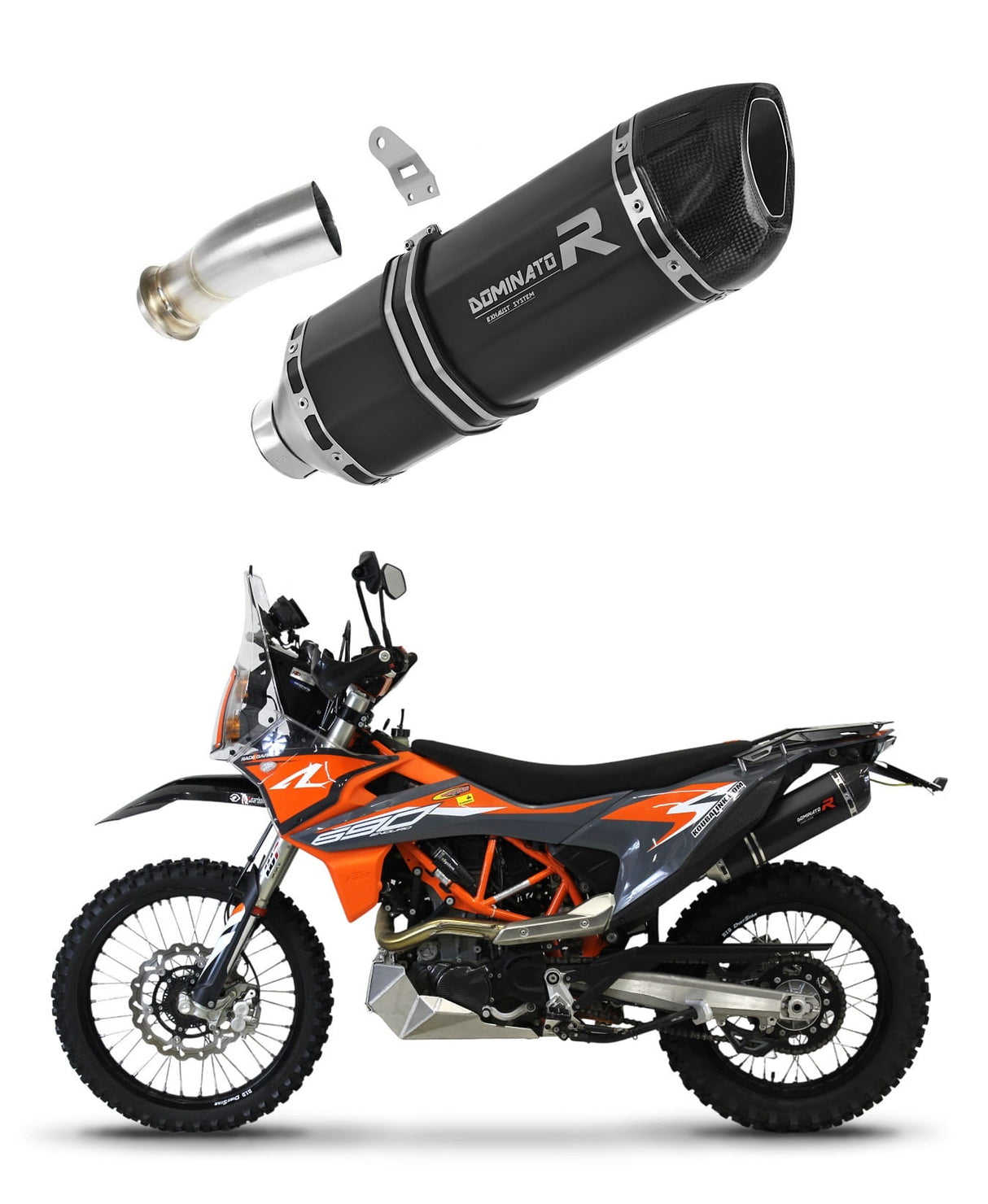 KTM 690 ENDURO R 2019 - 2020 Exhaust Silencer Muffler HP1 BLACK + dB killer medium 20 m.