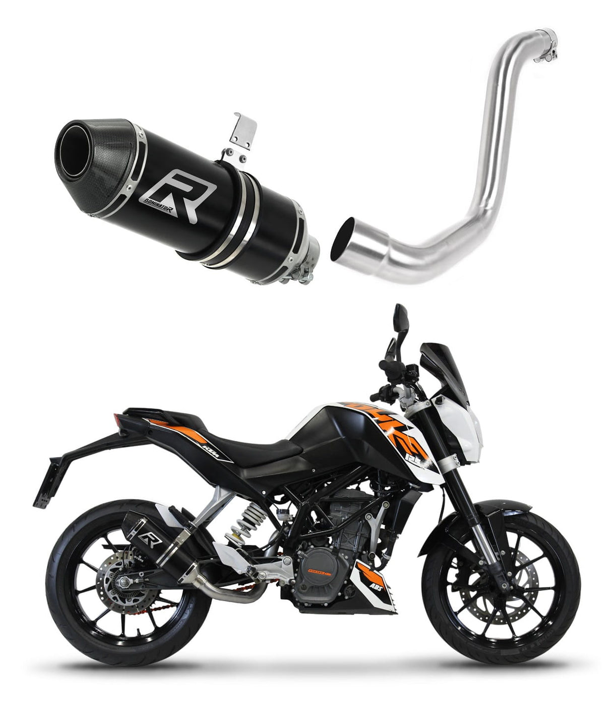 KTM 125 Duke 2012 - 2016 Exhaust Silencer Muffler HP3 BLACK + dB killer medium 20 m.