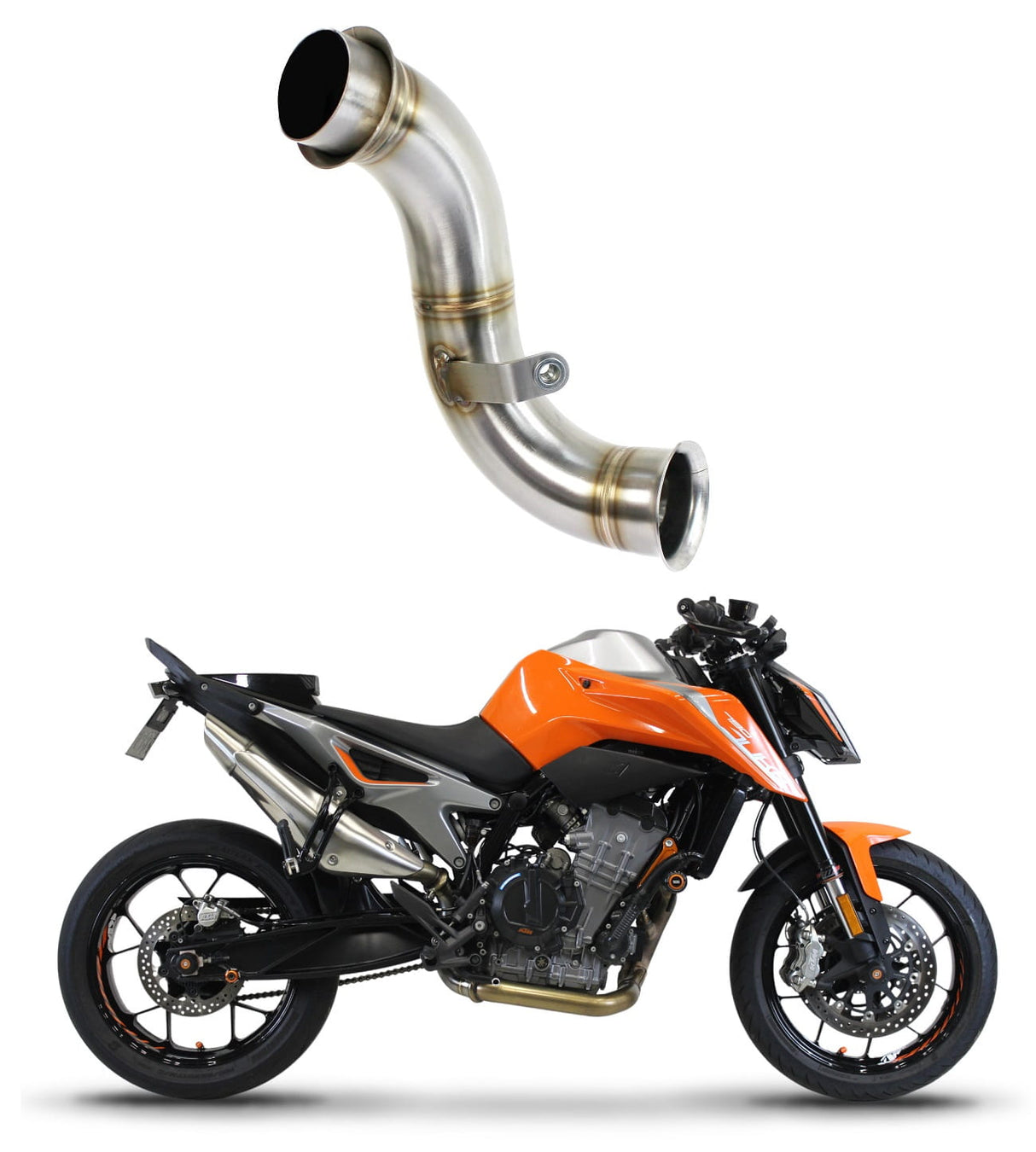 Dominator decat / link pipe for KTM 790 DUKE Cat Eliminator 2018-2023 (race use)