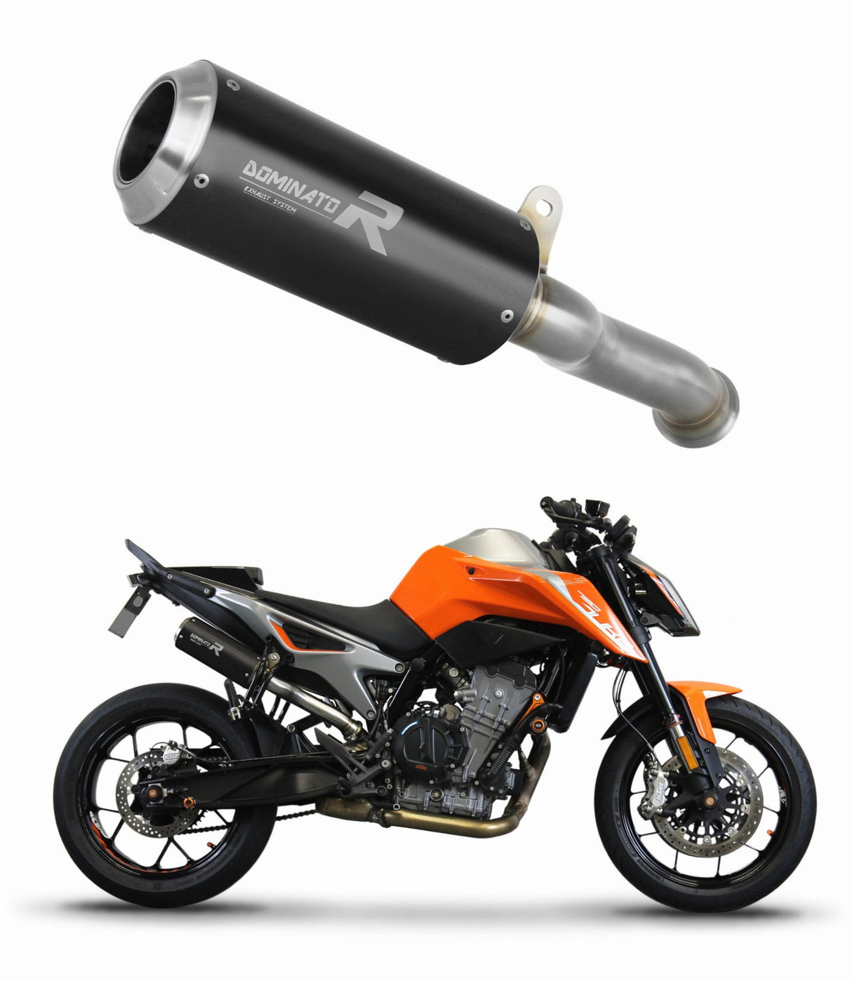 KTM 790 Duke 2018 - 2023 Exhaust Silencer Muffler GP BLACK + dB killer medium 20 m.