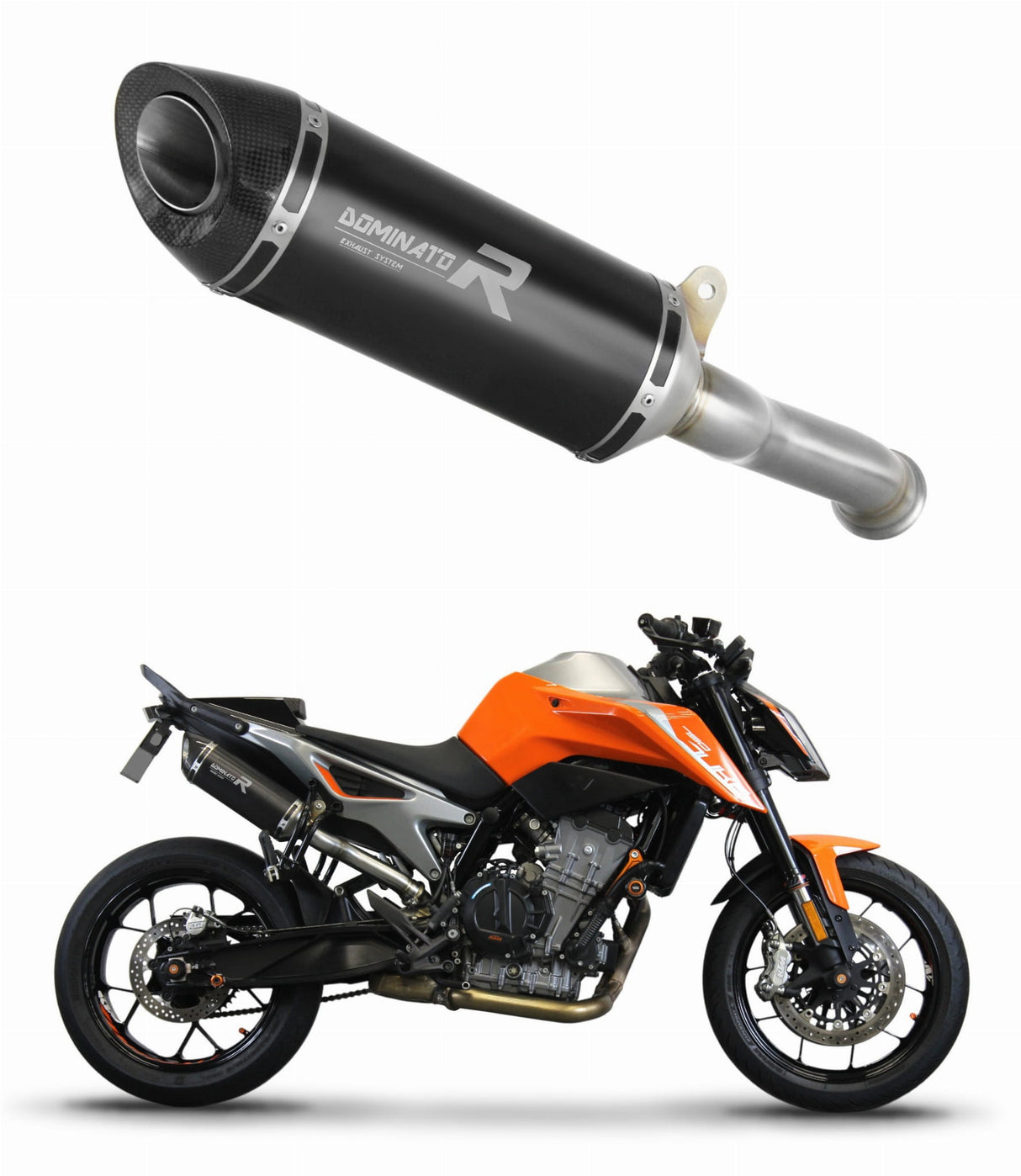 KTM 790 Duke 2018 - 2023 Exhaust Silencer Muffler HP8 BLACK + dB killer medium 20 m.