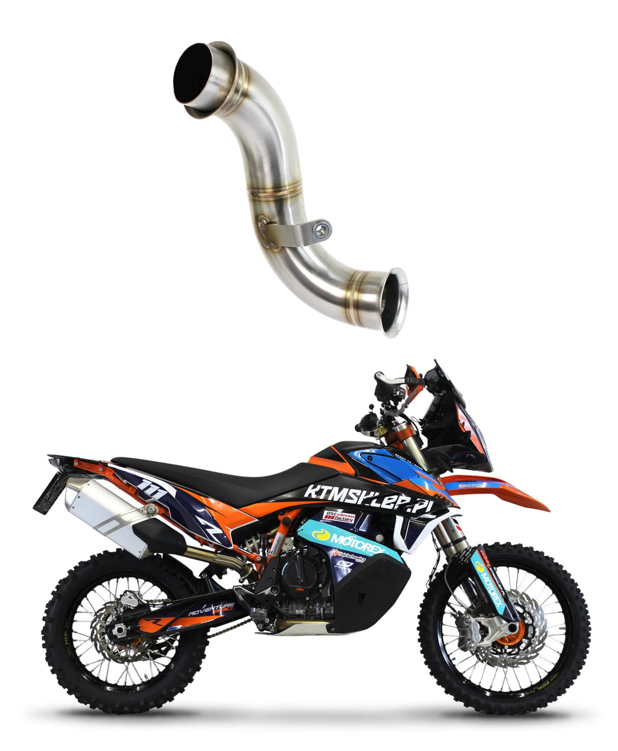 KTM 790 Adventure 2019 - 2023 Down Pipe Mid pipe 20 m.