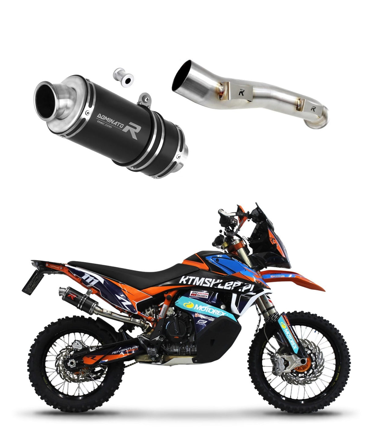 KTM 790 Adventure 2019 - 2023 Exhaust Silencer Muffler GP1 BLACK + dB killer medium 20 m.