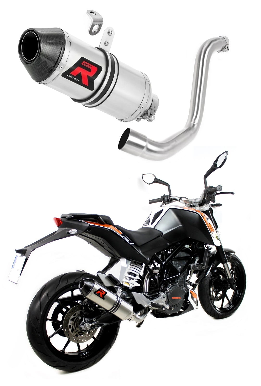 KTM 200 Duke 2011 - 2016 Exhaust Silencer Muffler HP3 + dB killer medium 20 m.