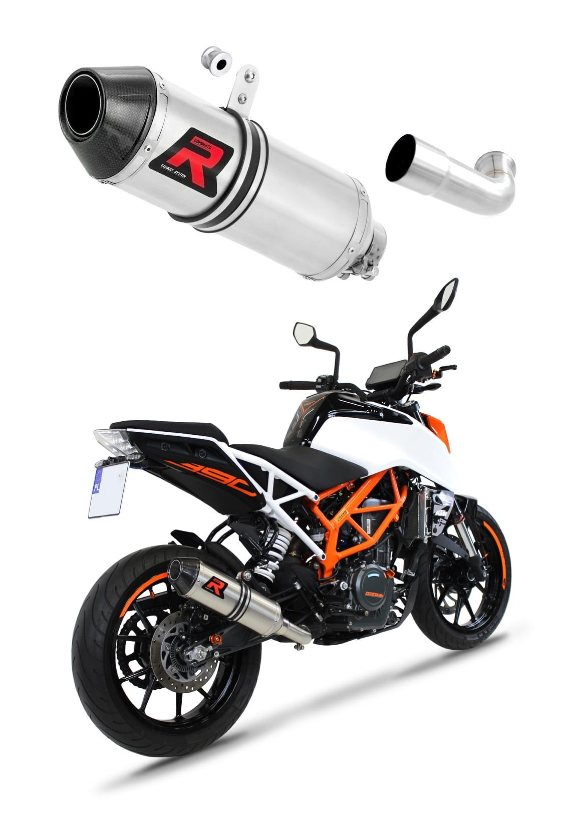 KTM 390 Duke 2017 - 2020 Exhaust Silencer Muffler HP3 + dB killer medium 20 m.