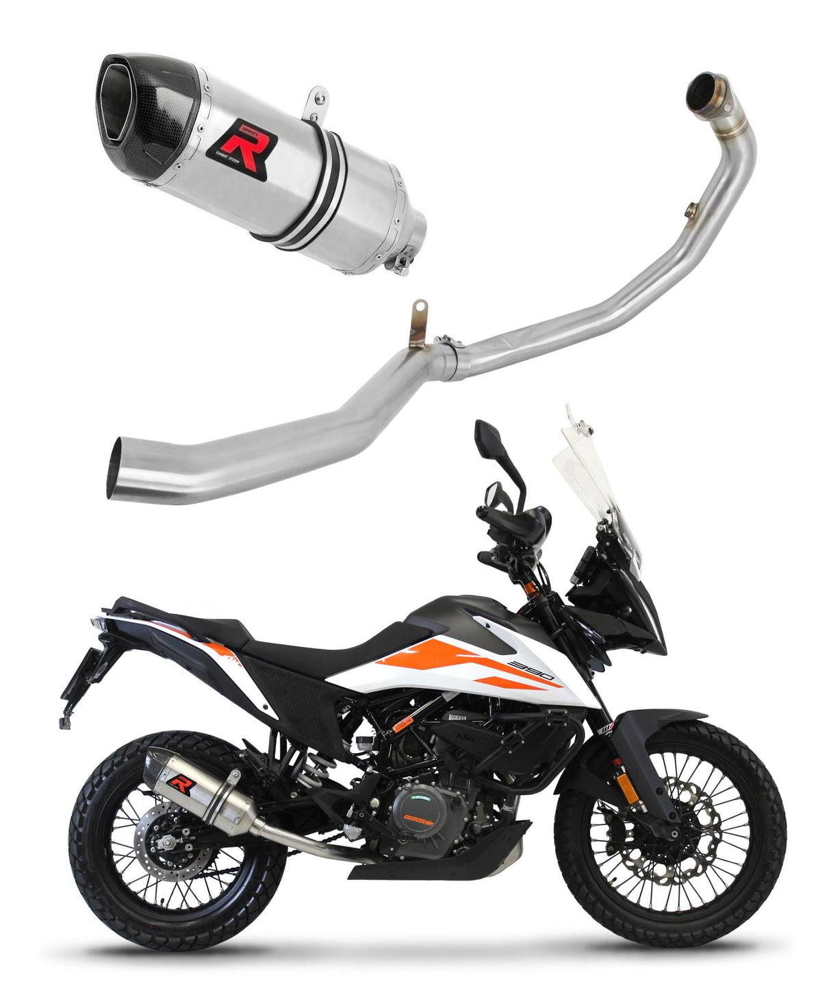 KTM 390 Adventure 2020 - 2024 Full Exhaust System Collector Silencer HP1 + dB killer medium 20 m.