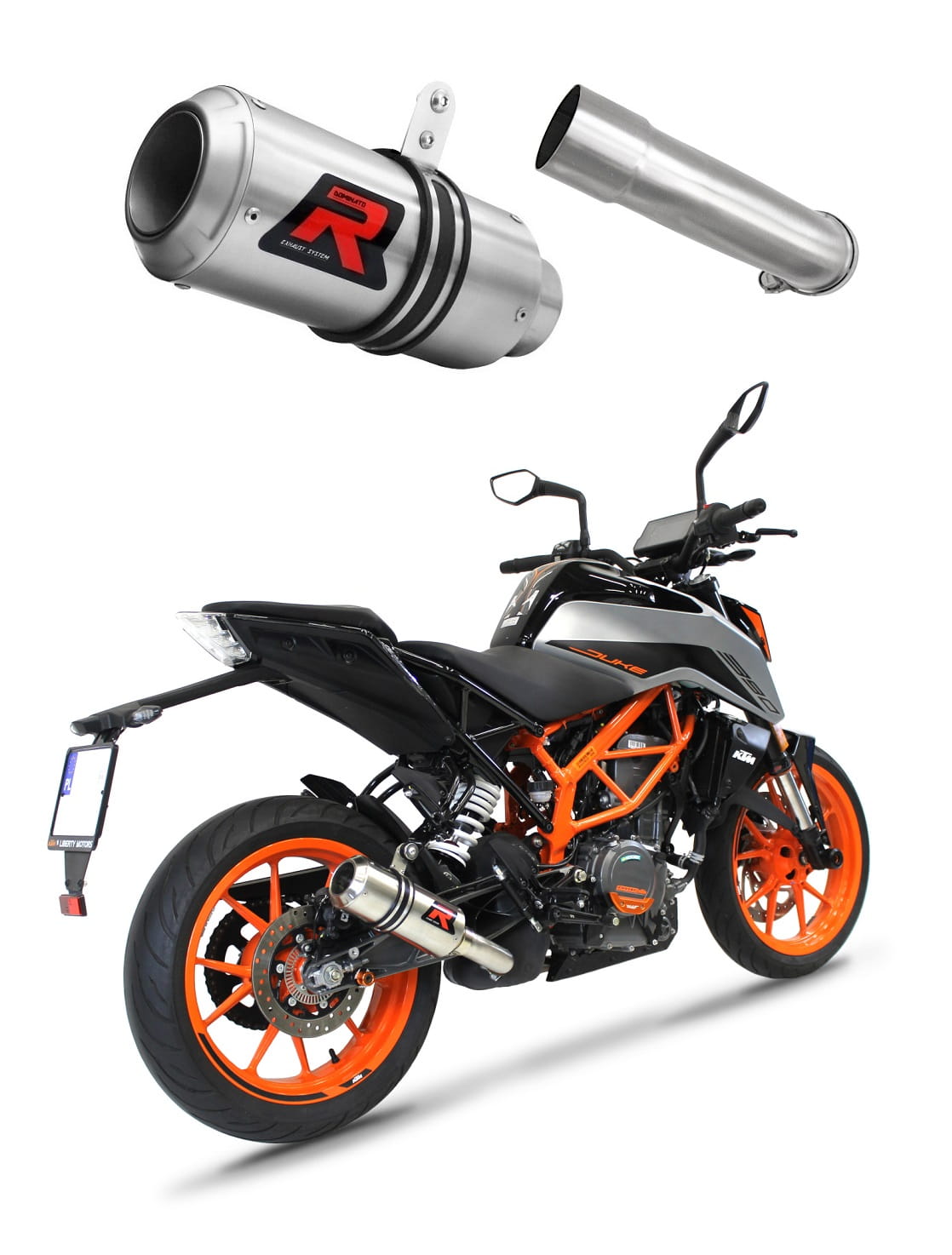 KTM 390 Duke 2021 - 2023 Exhaust Silencer Muffler GP + dB killer medium 20 m.
