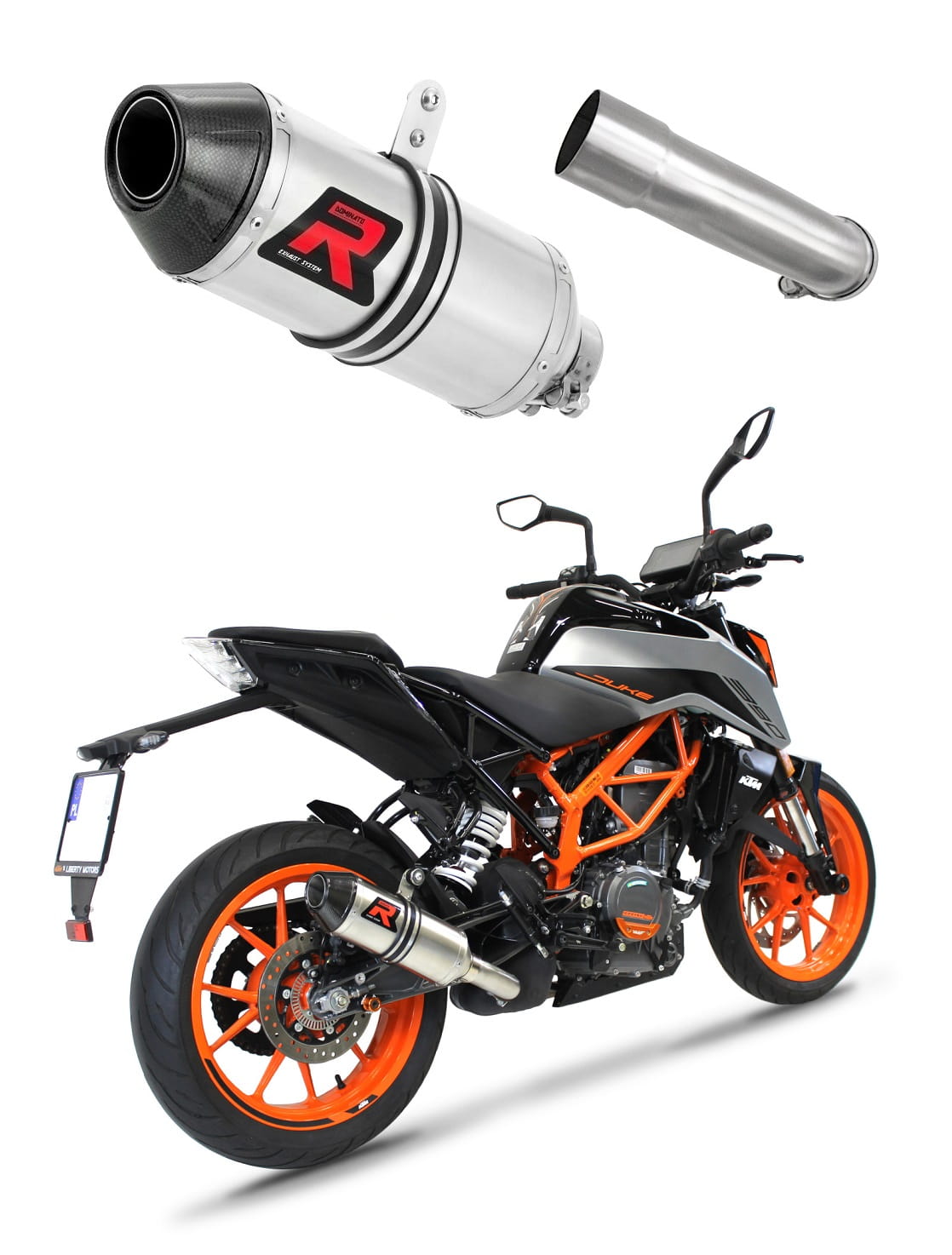 KTM 390 Duke 2021 - 2023 Exhaust Silencer Muffler HP3 + dB killer medium 20 m.