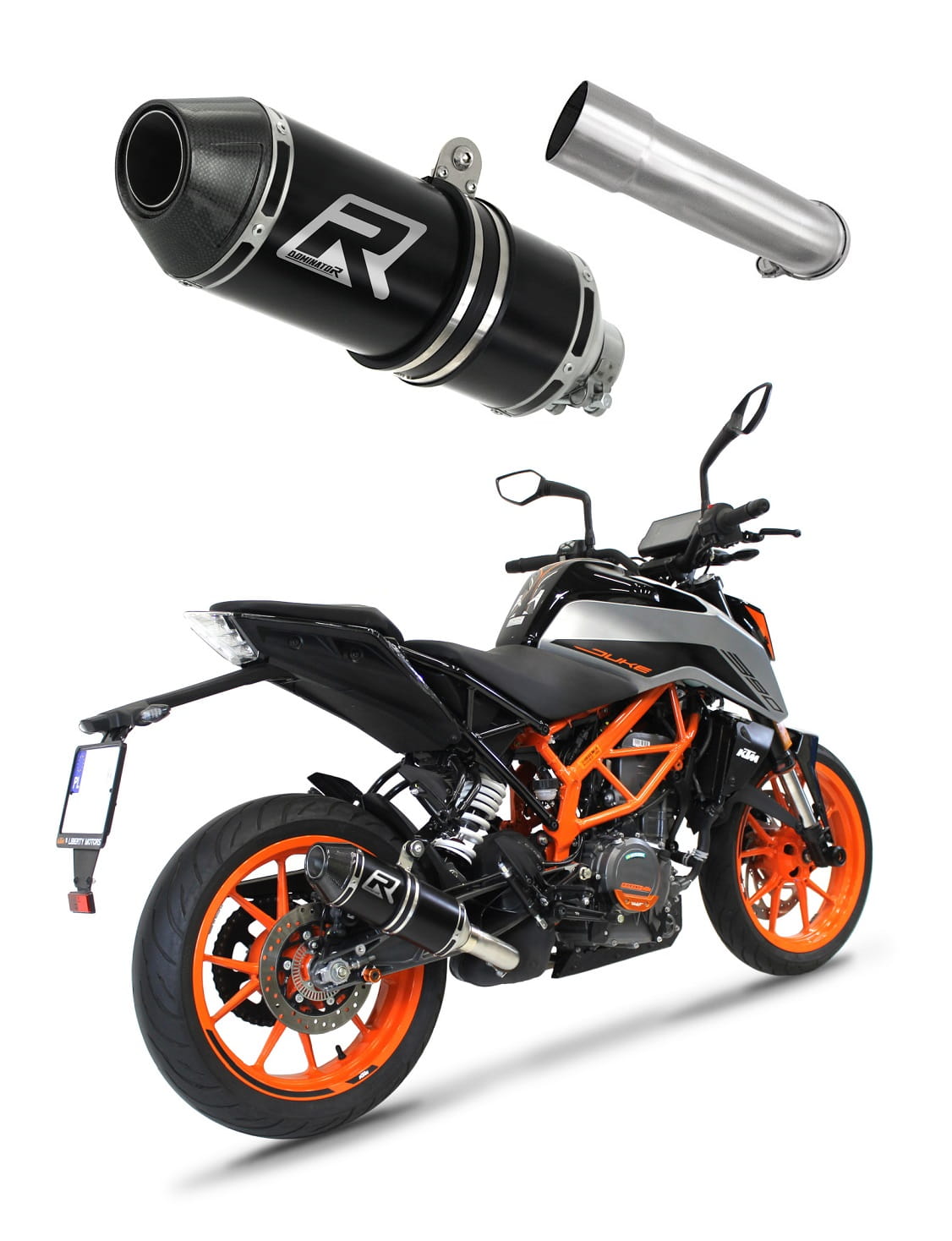 KTM 390 Duke 2021 - 2023 Exhaust Silencer Muffler HP3 BLACK + dB killer medium 20 m.