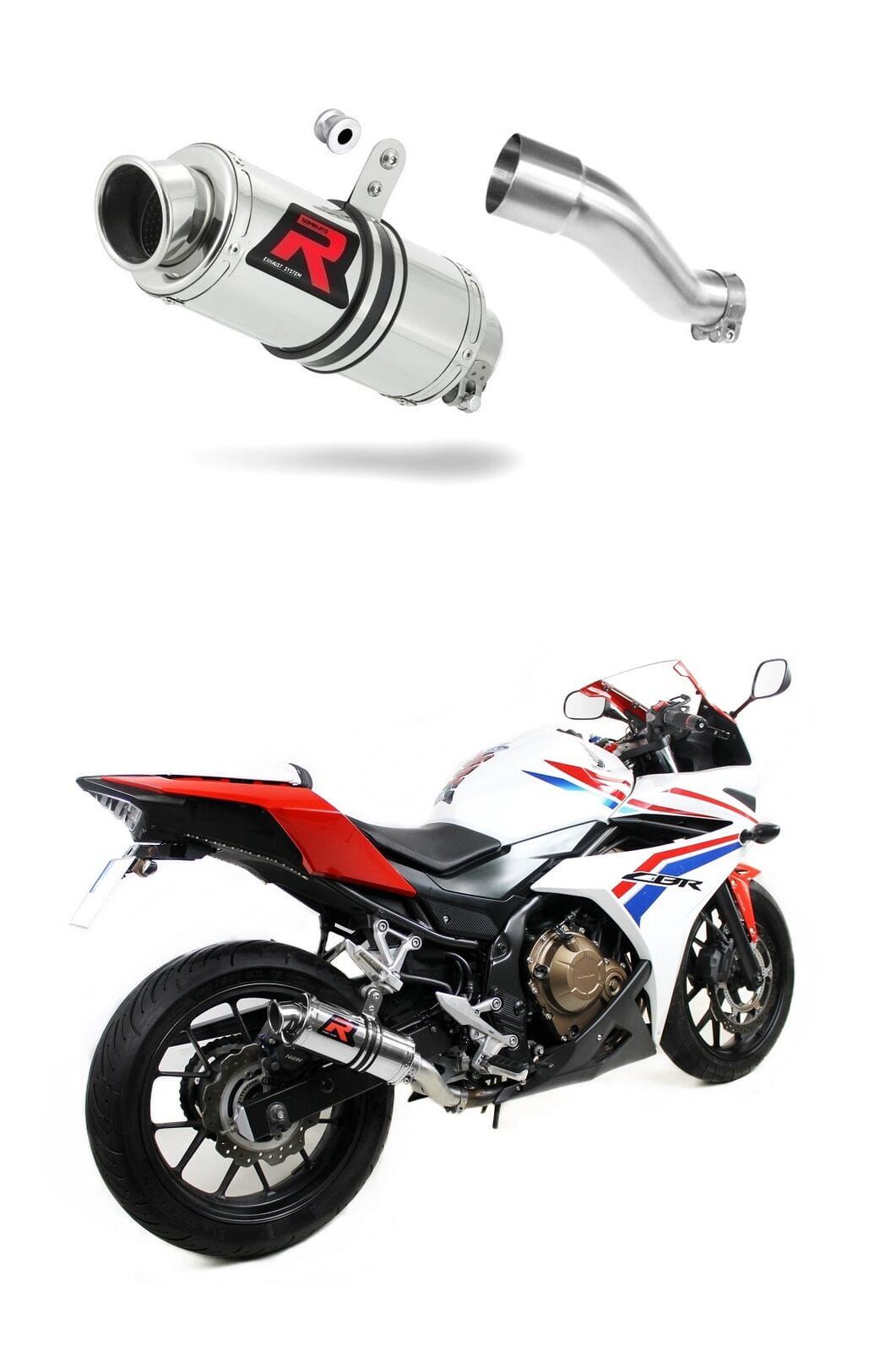 Honda CBR 500 R 2016 - 2024 Exhaust Silencer Muffler GP1 + dB killer medium 20 m.