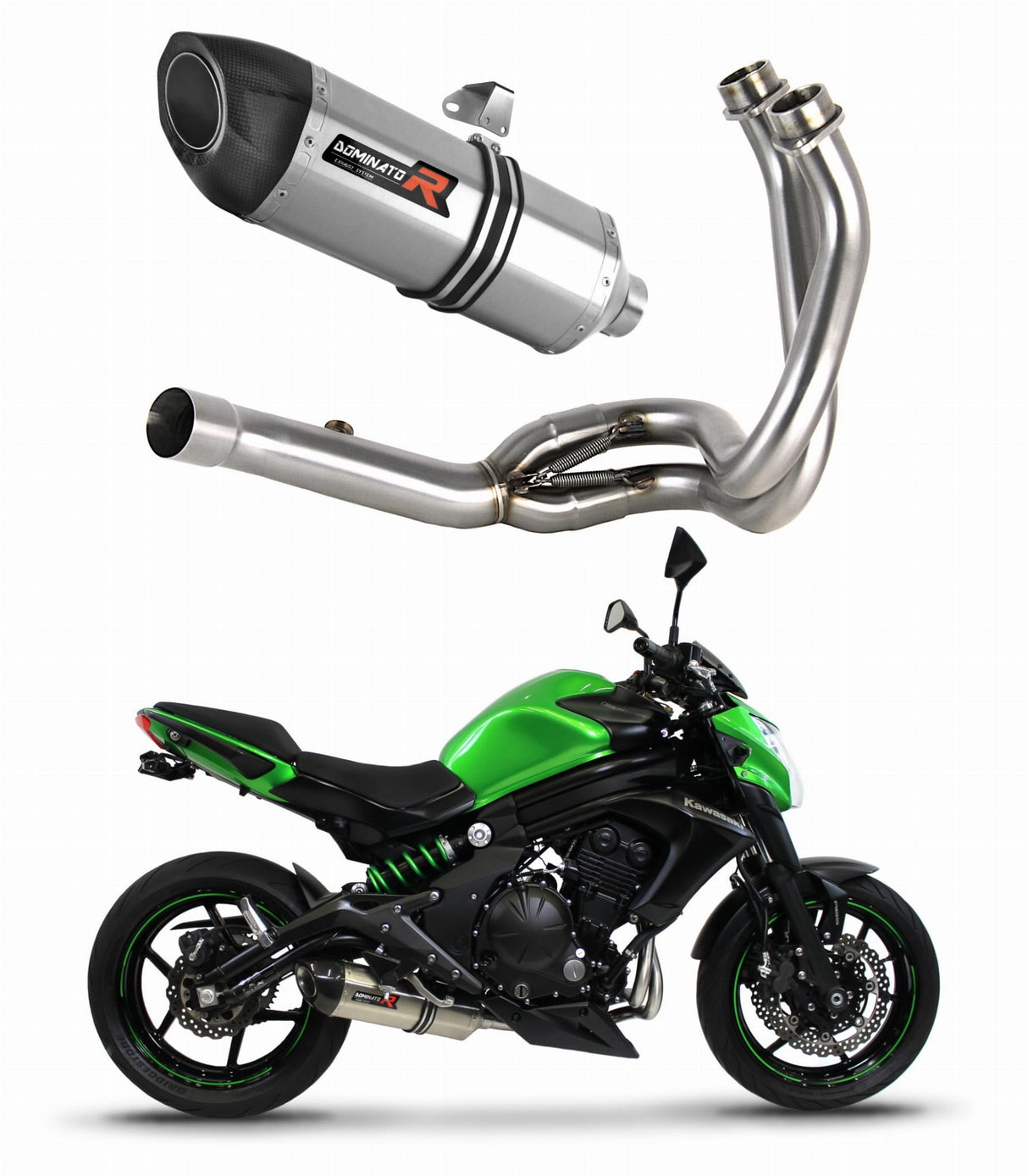 ER-6 N / F 650 Exhaust FULL SYSTEM Silencer HP5 2012 - 2016 + dB killer 20 m.