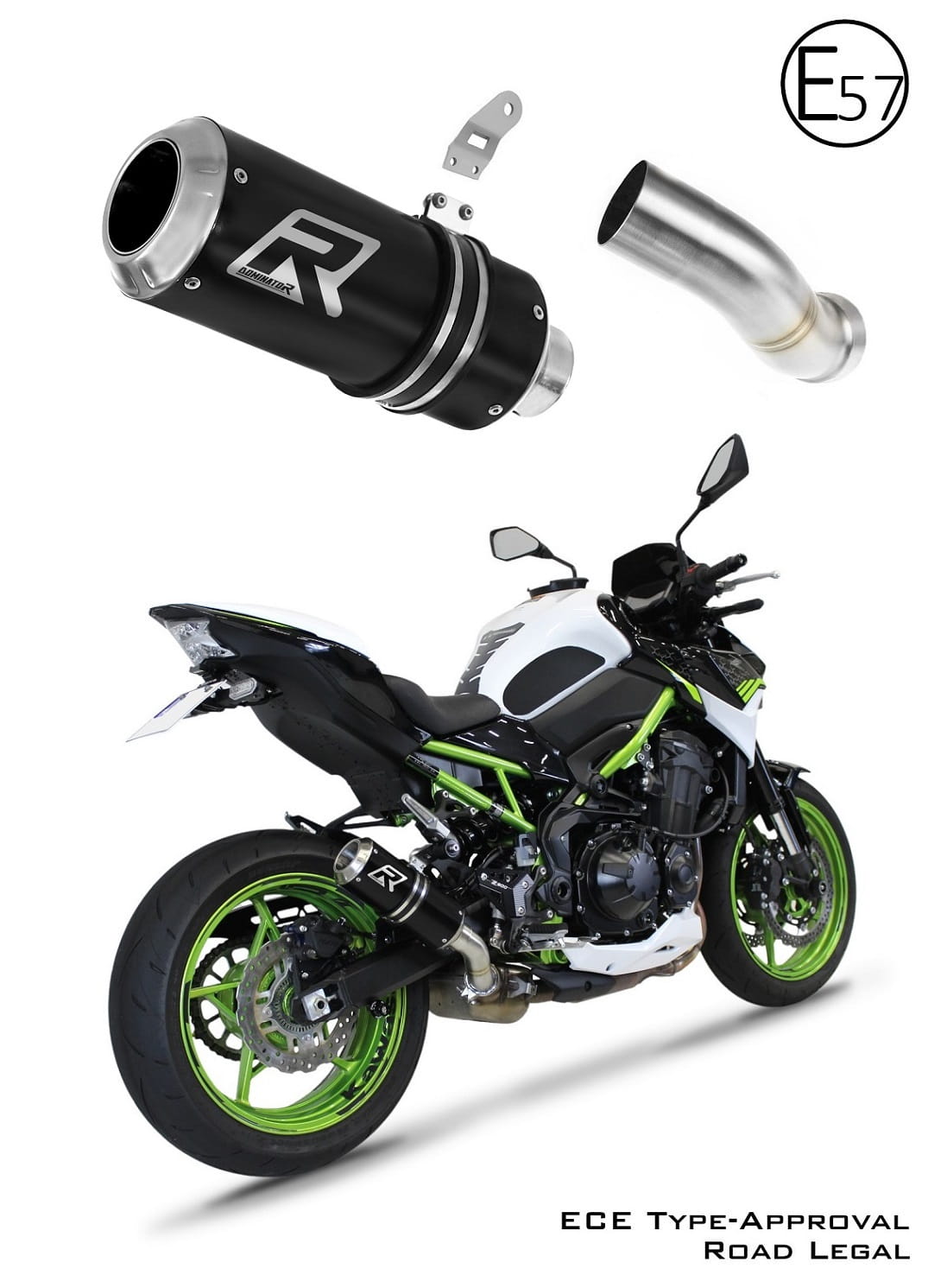Kawasaki Z 900 2020 - 2024 EU Approved Exhaust Silencer GP BLACK 20 m.
