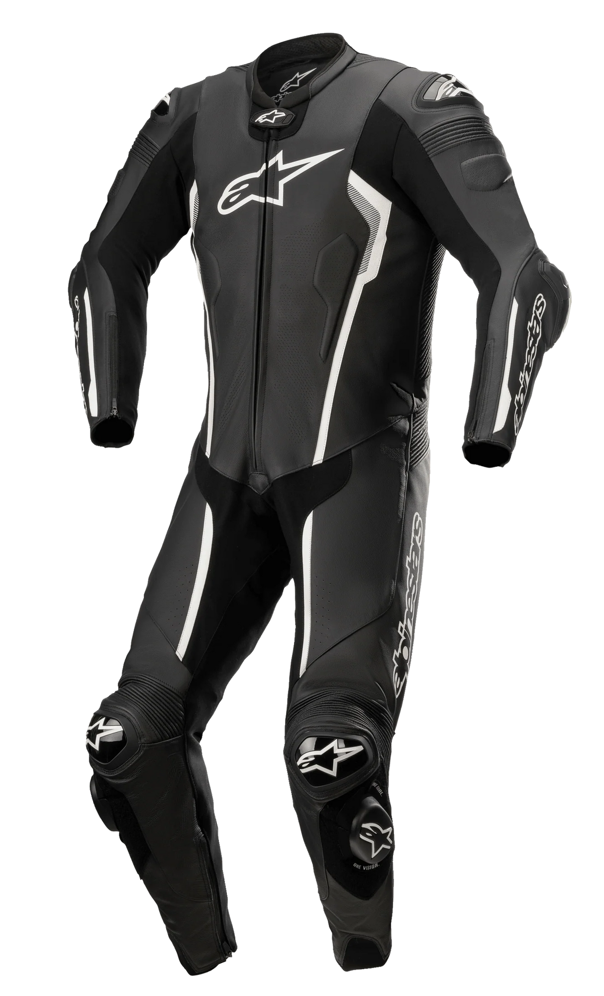 Missile V2 1-Piece Leather Suit - Black White