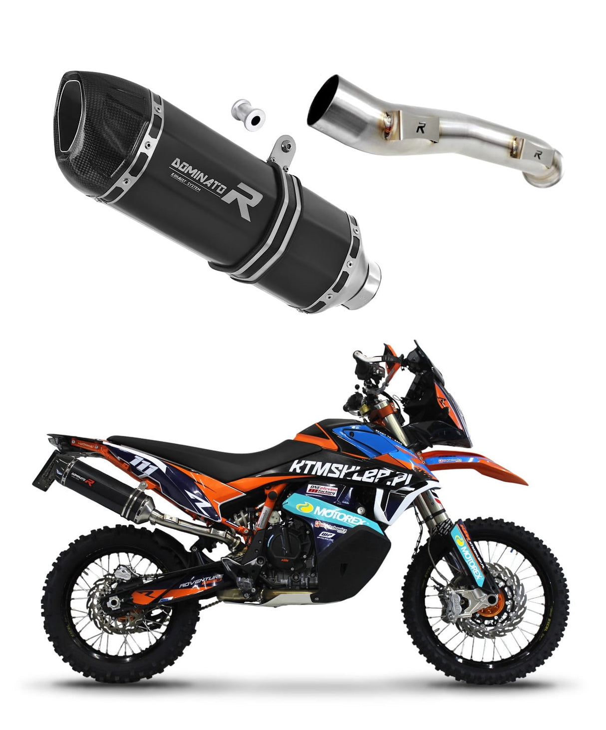 KTM 890 Adventure 2021 - 2023 Exhaust Silencer Muffler HP1 BLACK + dB killer medium 20 m.