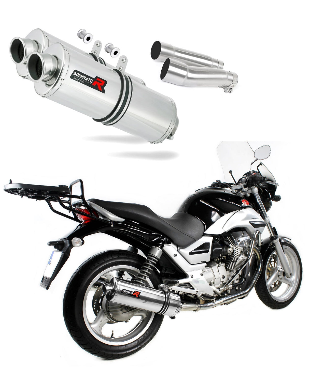 Moto Guzzi BREVA ie 750 2003 - 2009 Exhaust Silencer Muffler OV + dB killer medium 20 m.