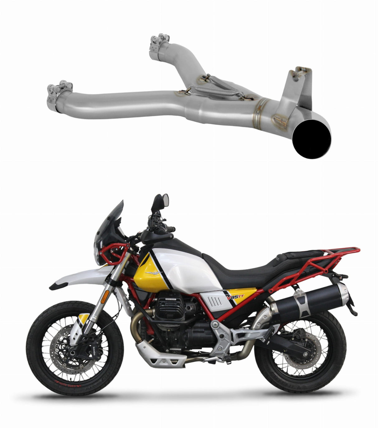 Moto Guzzi V85 TT 2019 - 2020 Racing Down Pipe Mid pipe 20 m.