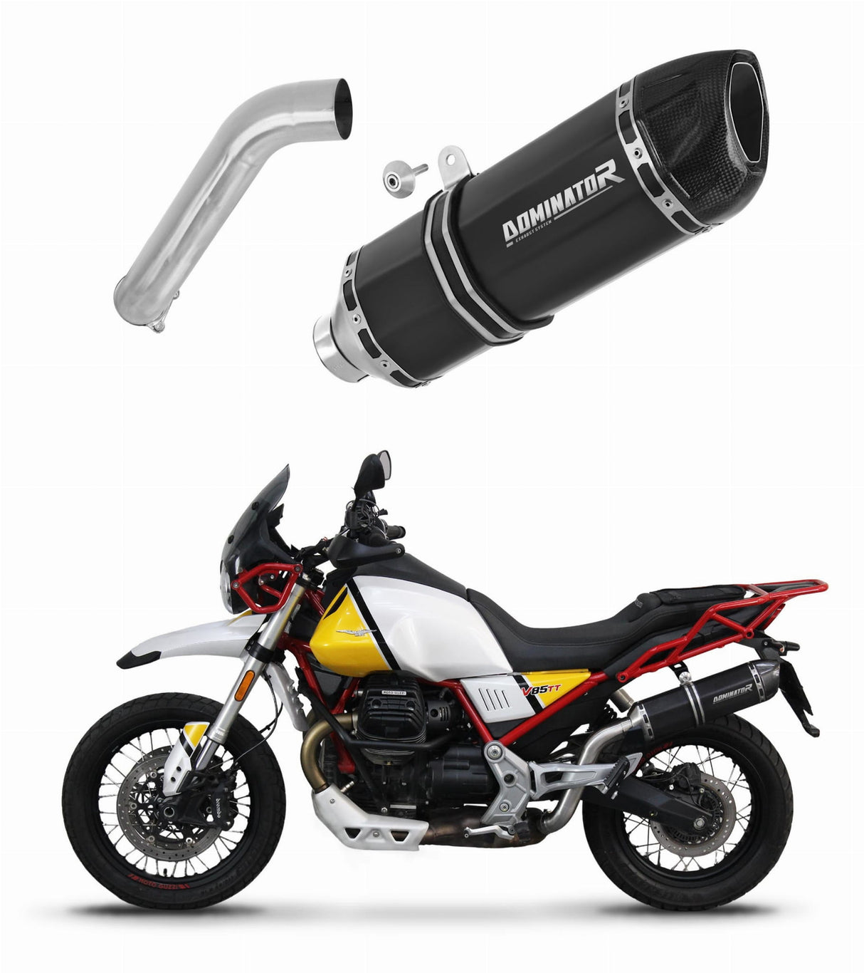 Moto Guzzi V85 TT 2019 - 2020 Exhaust Silencer Muffler HP1 BLACK + dB killer 20 m.