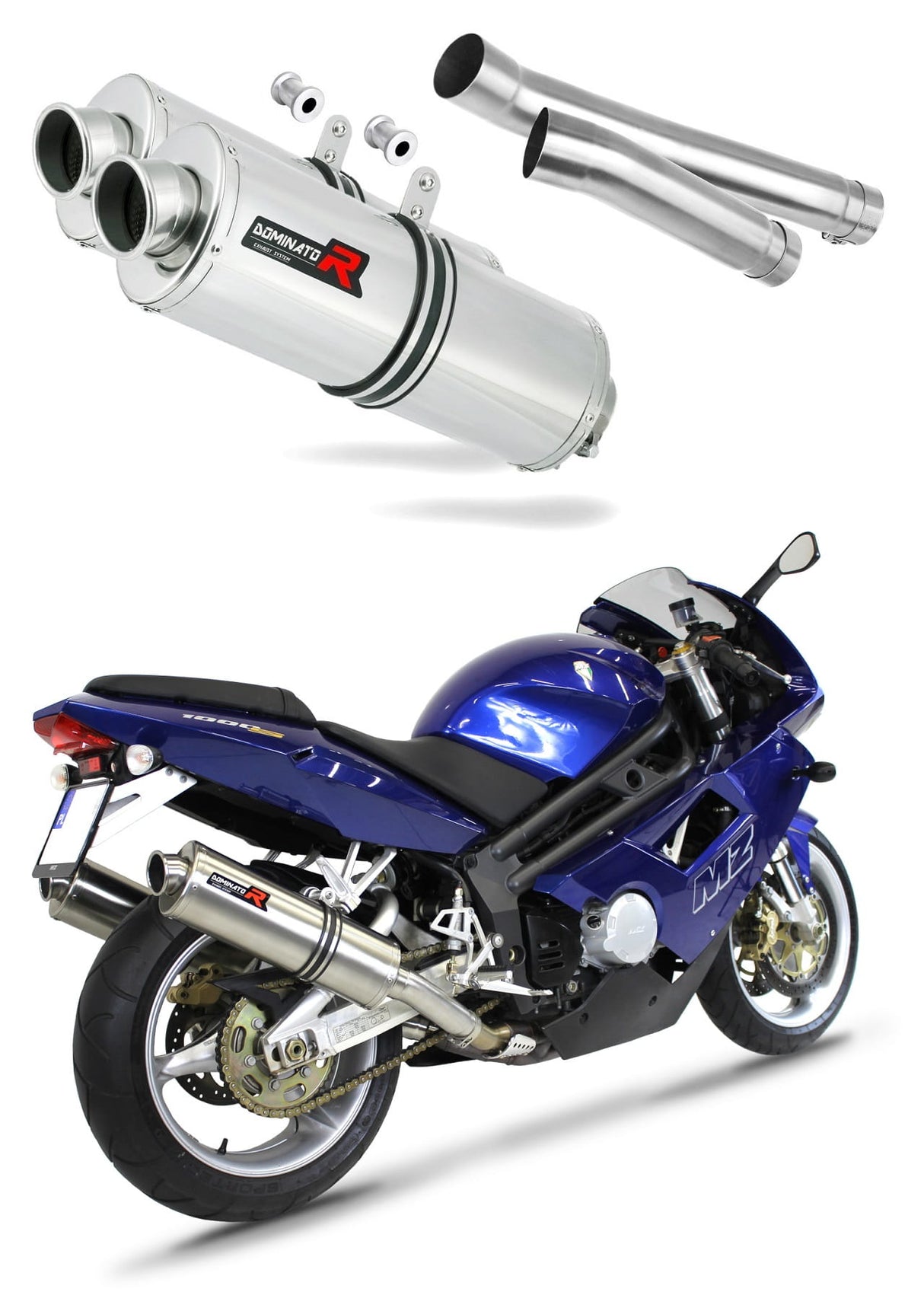 MuZ MZ 1000 S 2004 - 2007 Exhaust Silencer Muffler OV + dB killer medium 20 m.
