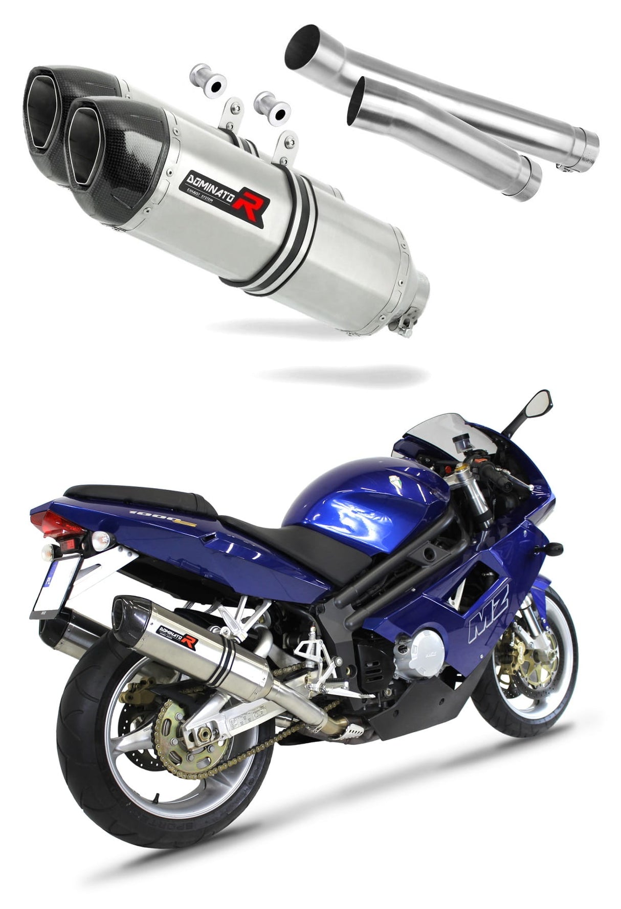 MuZ MZ 1000 S 2004 - 2007 Exhaust Silencer Muffler HP1 + dB killer medium 20 m.