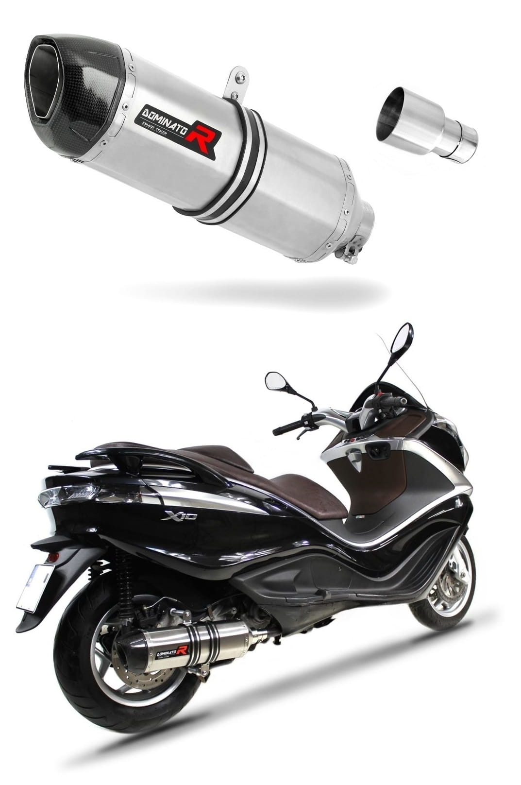 Piaggio X10 125 2012 - 2016 Exhaust Silencer Muffler HP1 + dB killer medium 20 m.