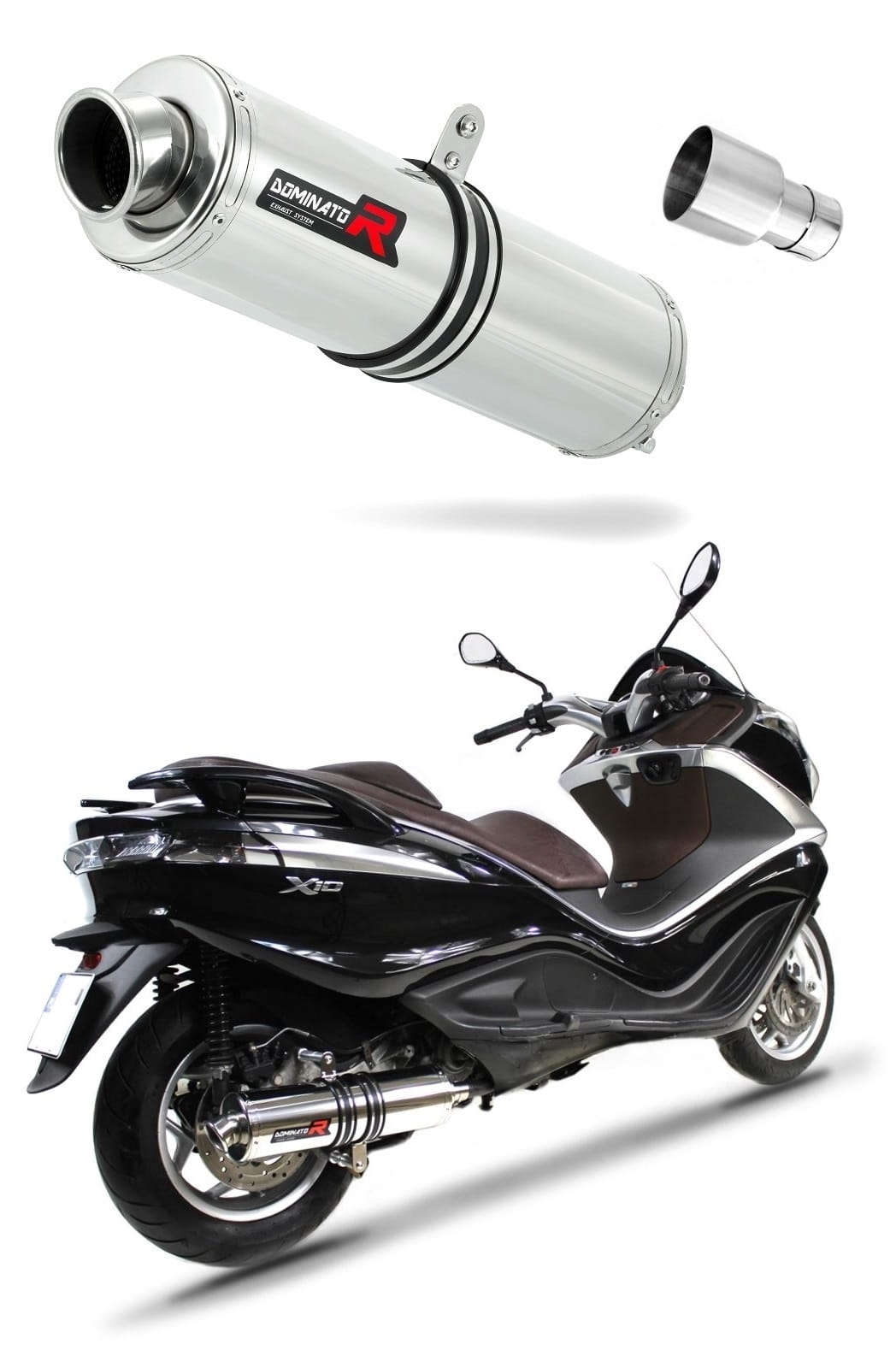 Piaggio X10 125 2012 - 2016 Exhaust Silencer Muffler ST + dB killer medium 20 m.