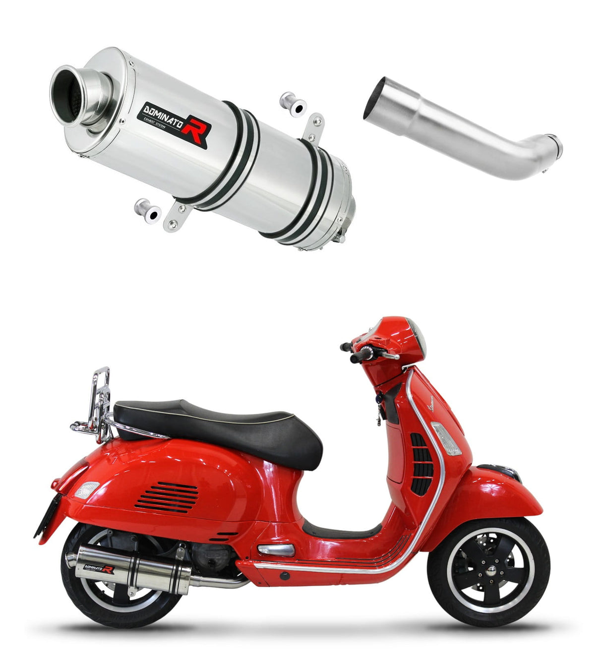 Piaggio Vespa GTS 125 2007 - 2012 Exhaust Silencer Muffler OV + dB killer medium 20 m.